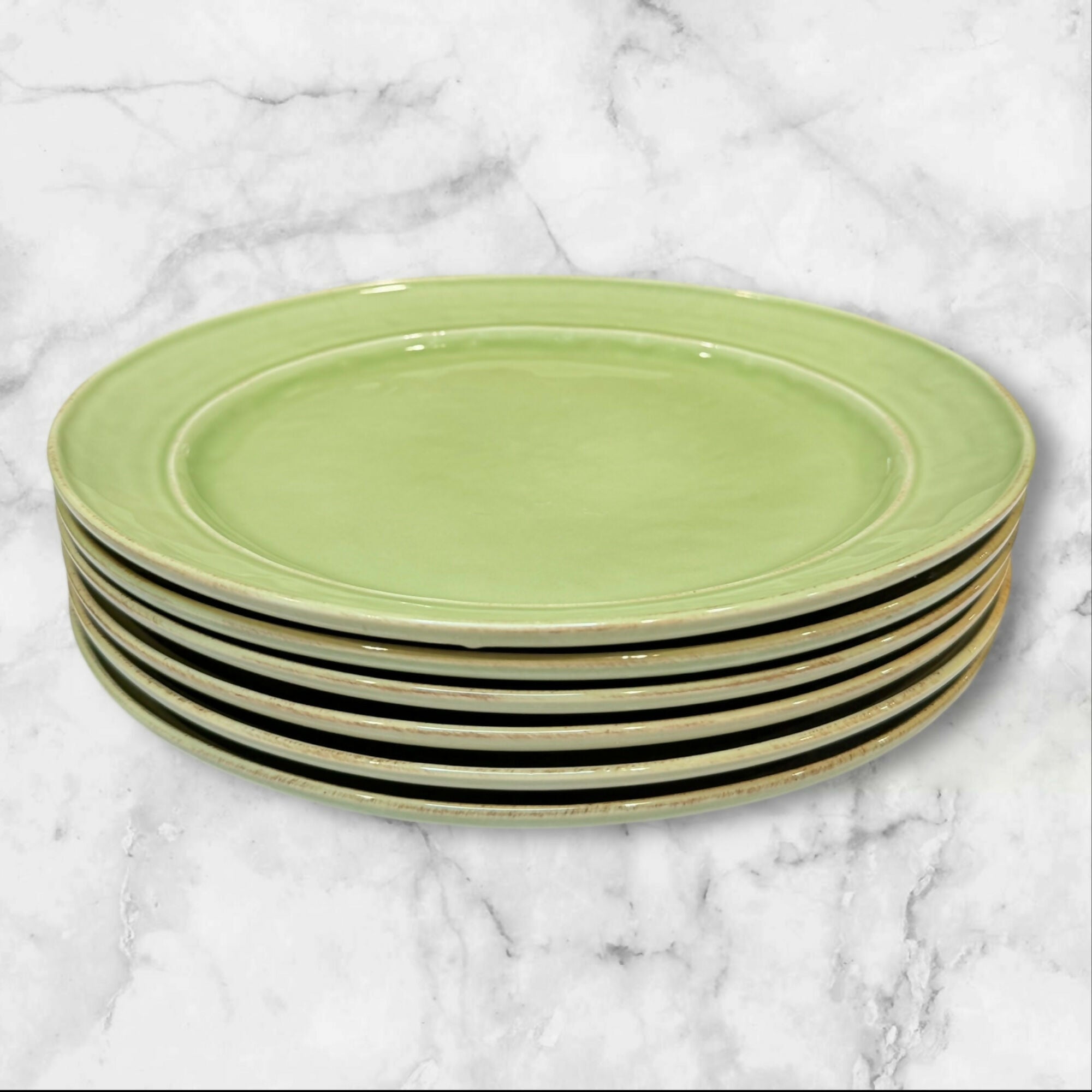 Pottery Barn Cambria Mint Dinner Plates | Set of 6 | Excellent Condition X