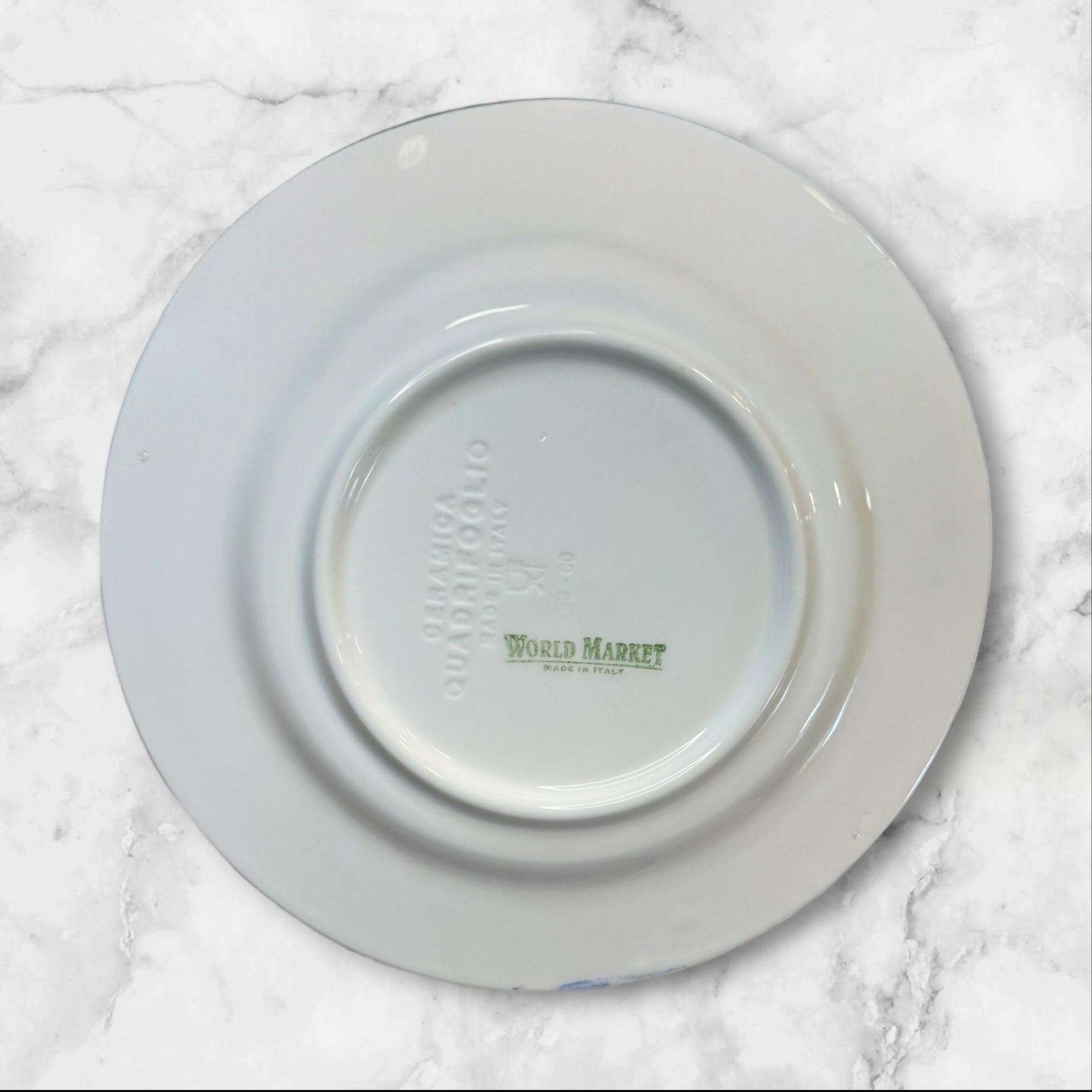 World Market Quadrifoglio Salad Plates Set of 6 Blue Italy | Great Condition