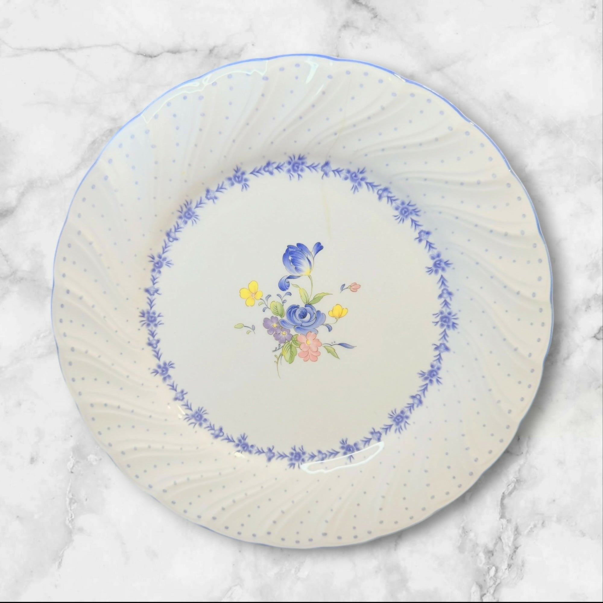Nikko Blue Peony Dinner Plates Set of 4 | Floral Japan | Good Condition