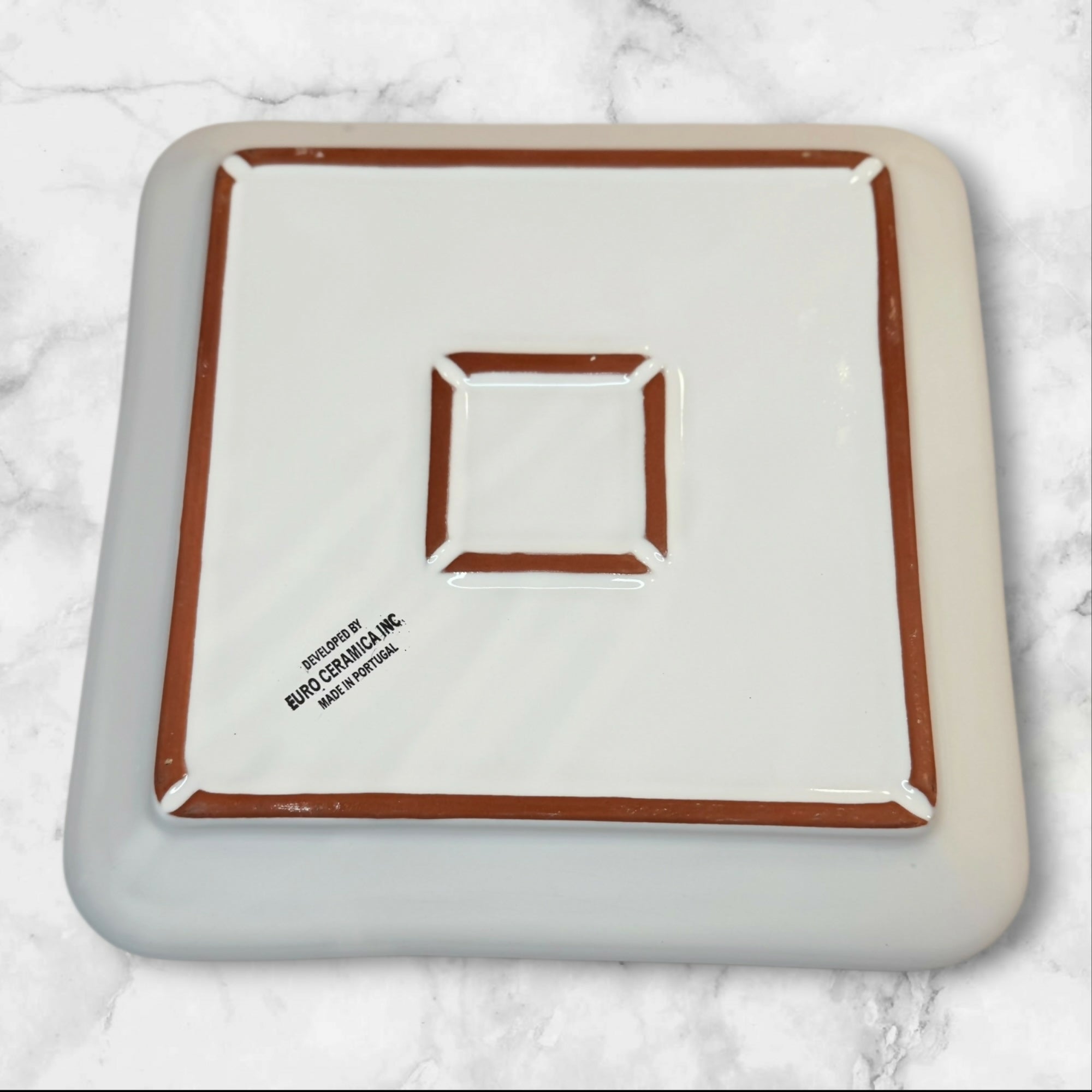 Euro Ceramica Portugal Serving Platter Terra Cotta Rim | Excellent Condition