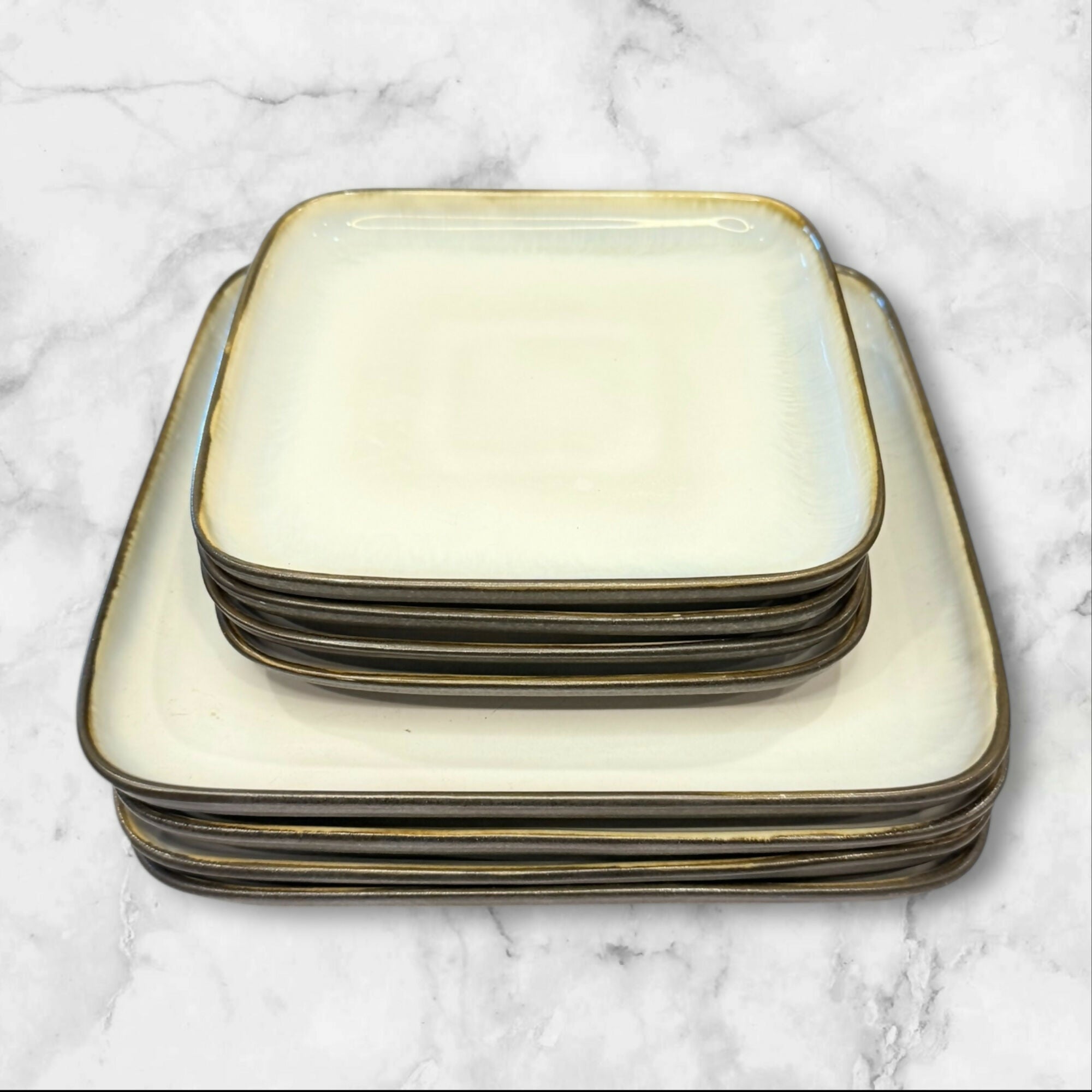 Sango Pristine Charcoal Dinner & Salad Plates | Set of 8 | Great Condition