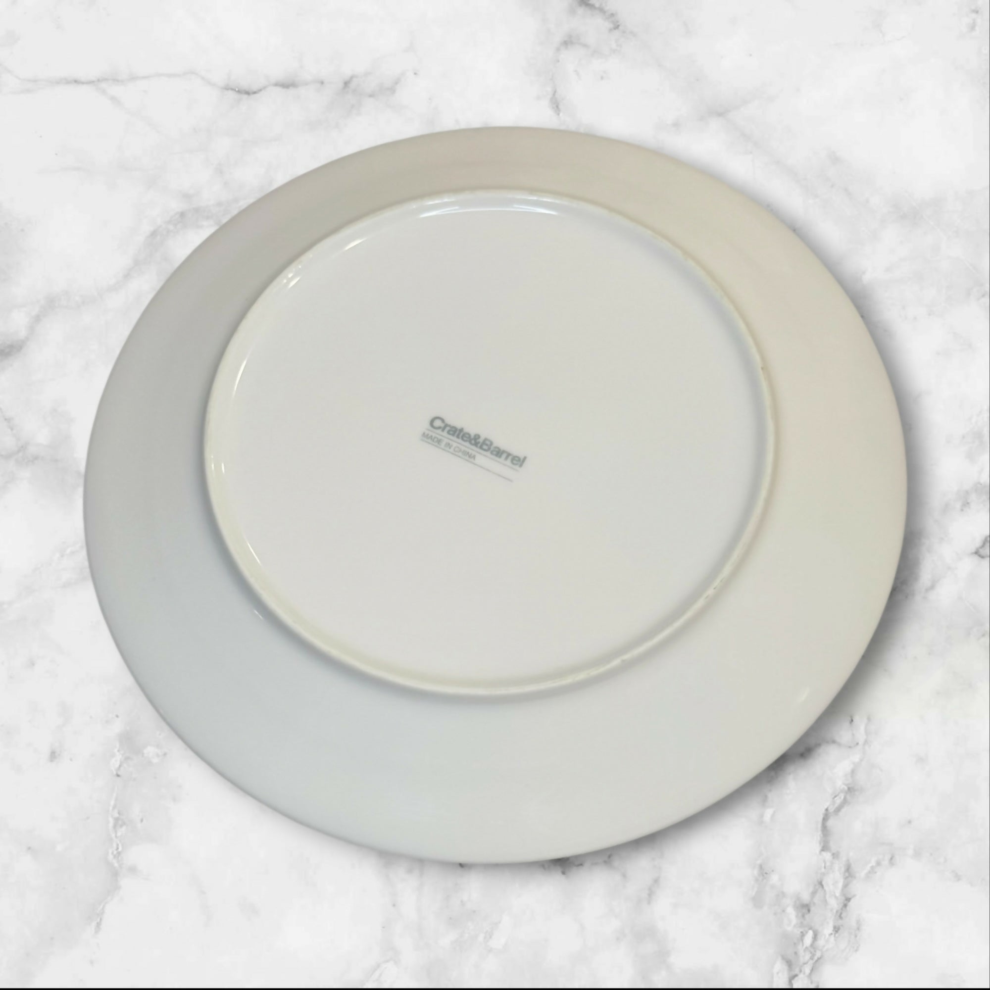Crate & Barrel Classic White Salad Plates Set of 4 | Good Condition