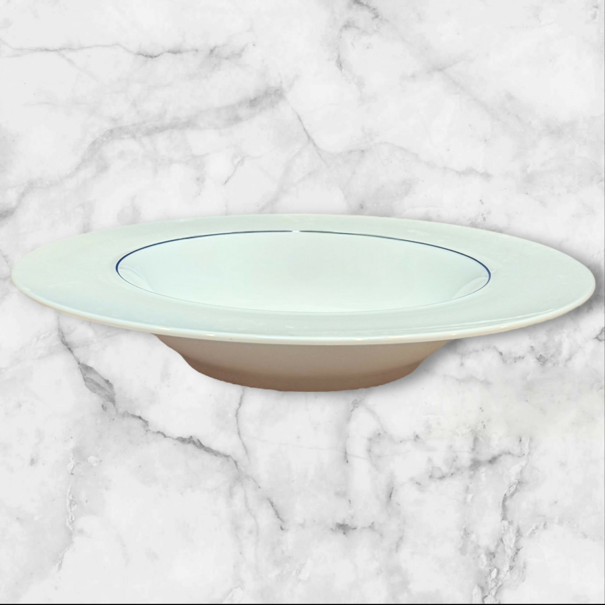 Crate & Barrel Epoch Blueline Soup Bowls | Set of 5 | Excellent Condition