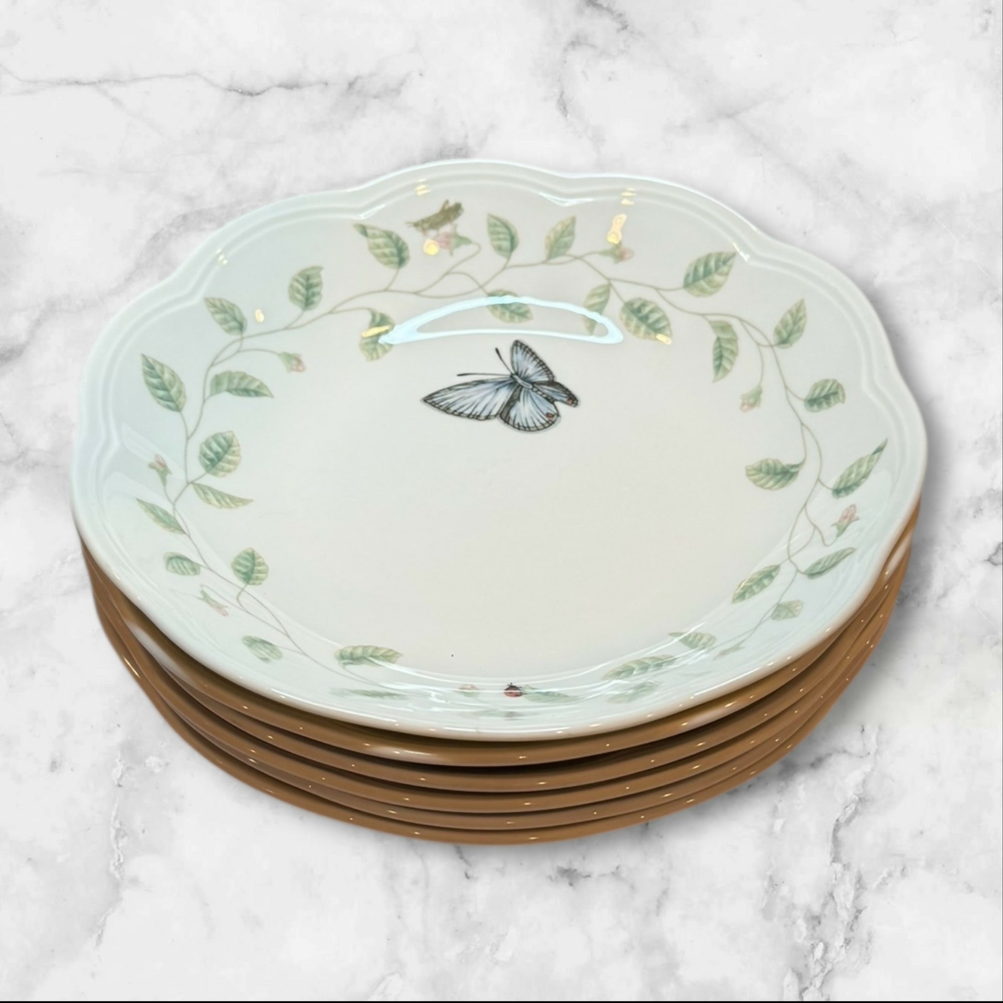 Lenox Butterfly Meadow Blue 20oz Bowls | Set of 6 | 8.75” | Excellent Condition