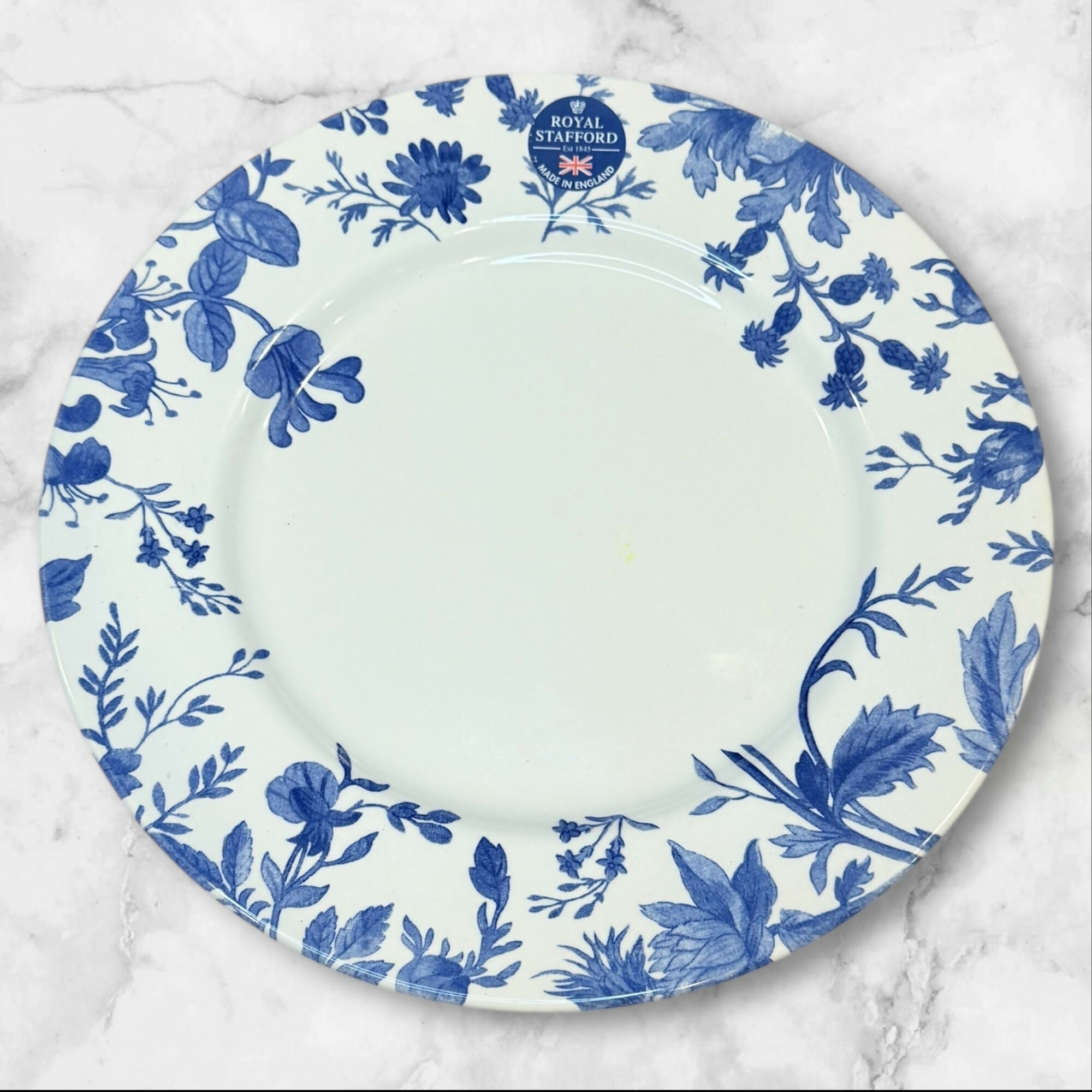 Royal Stafford Floral Weave Blue Dinner Plates | Set of 3 | Excellent Condition