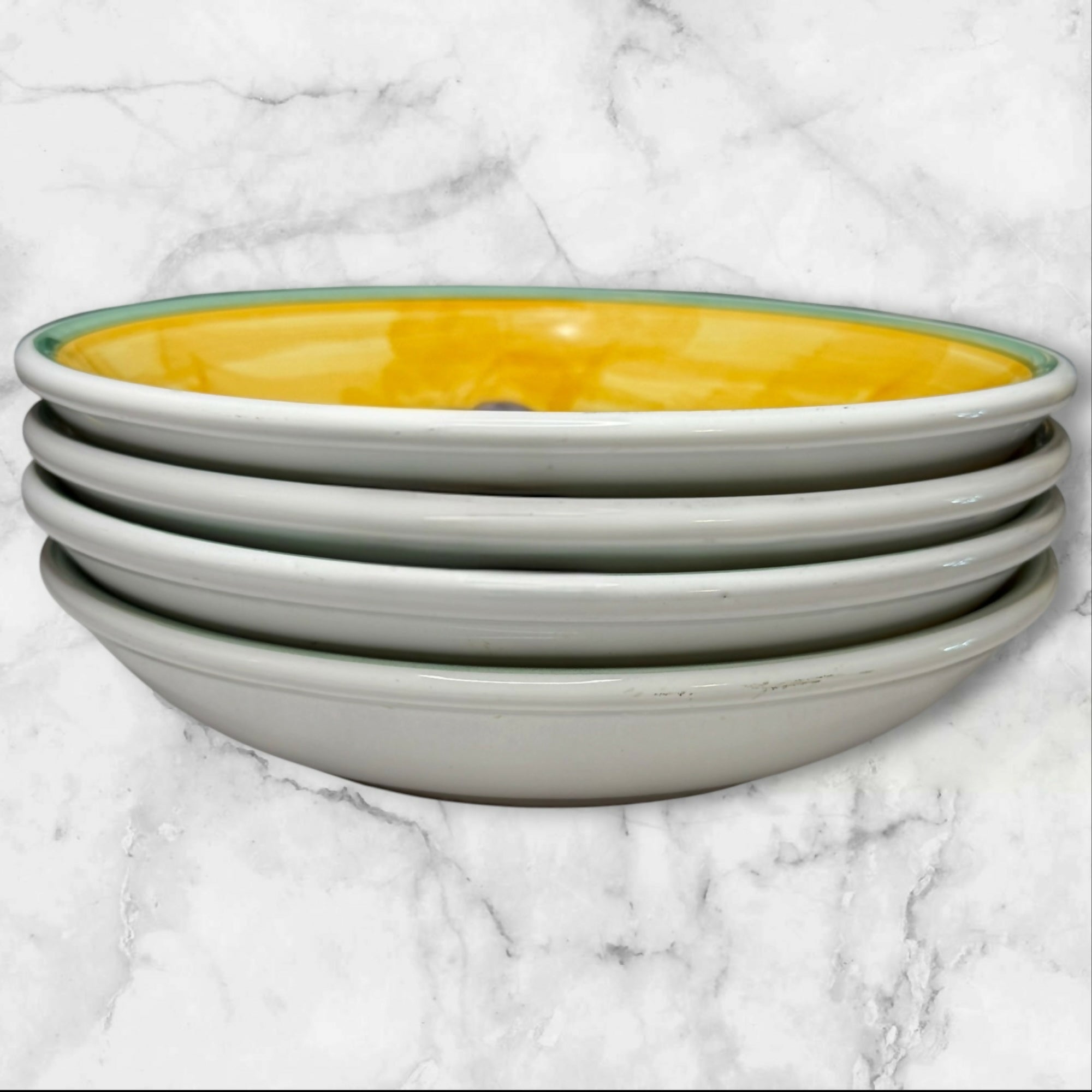Caleca Frutta Hand Painted Soup Pasta Bowls | Set of 4 | Excellent Condition