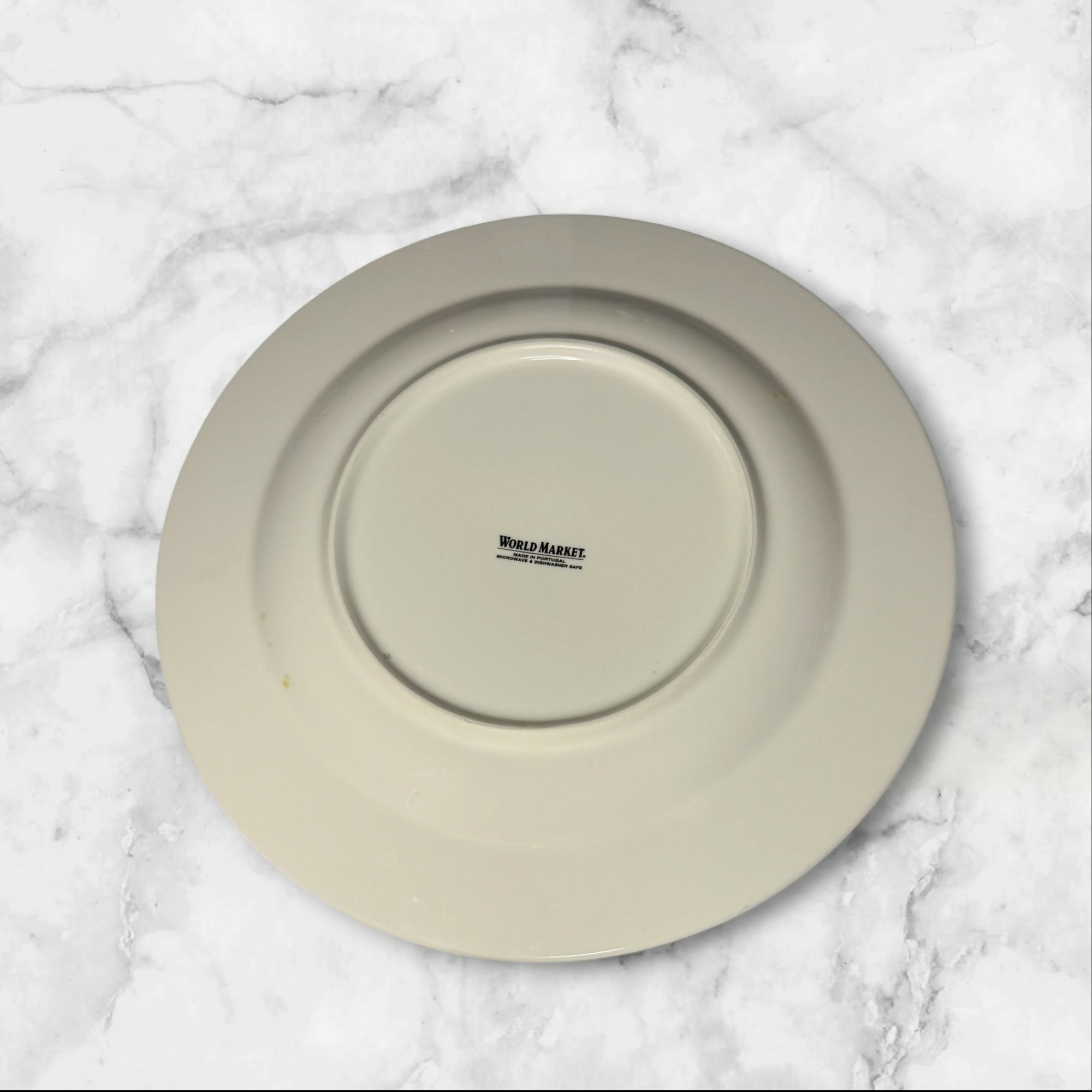World Market Lisbon Dinner Plates | Set of 3 | Portuguese Stoneware | Good Condition