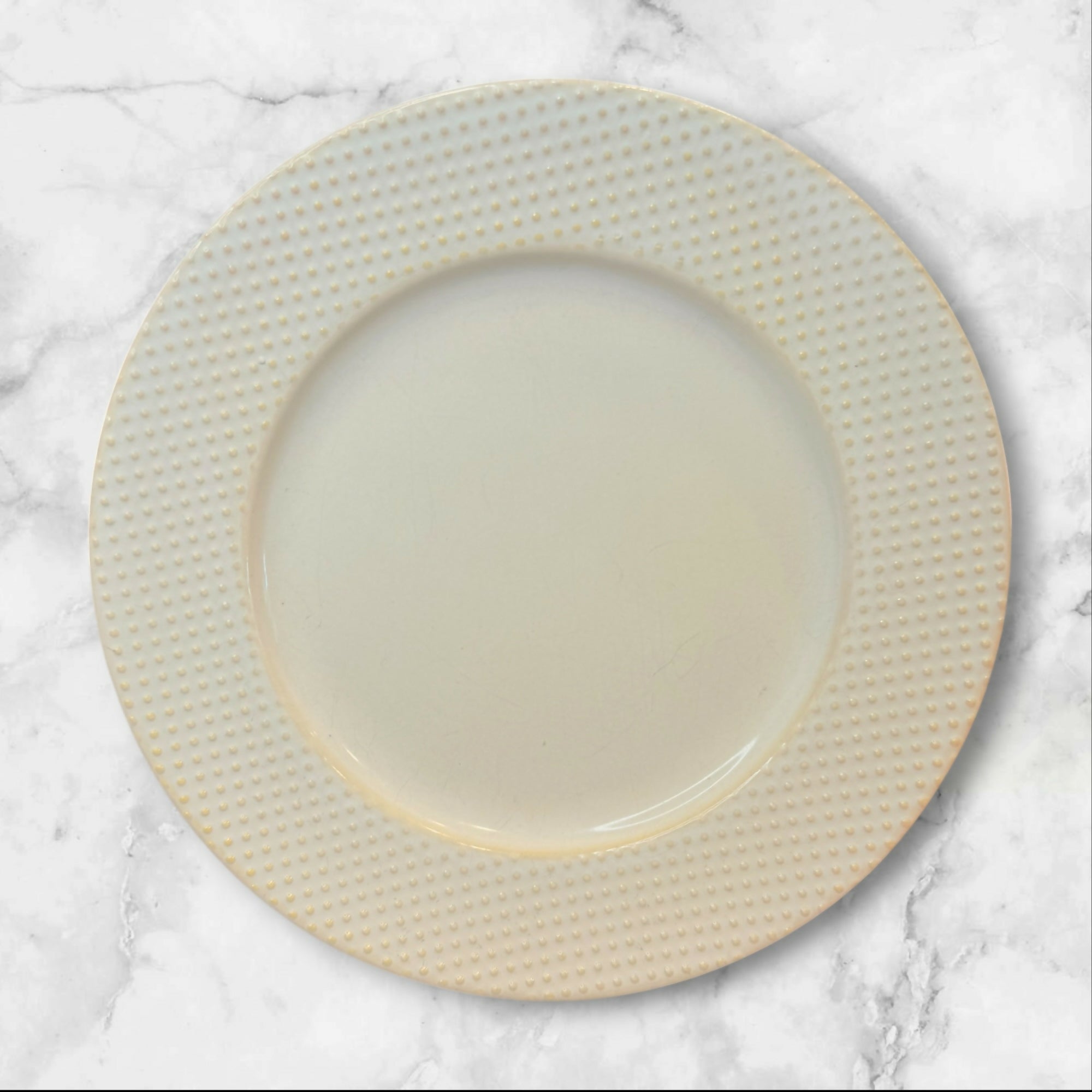 West Elm Textured White Salad Plates Set of 6 | Great Condition | Mixed Rim