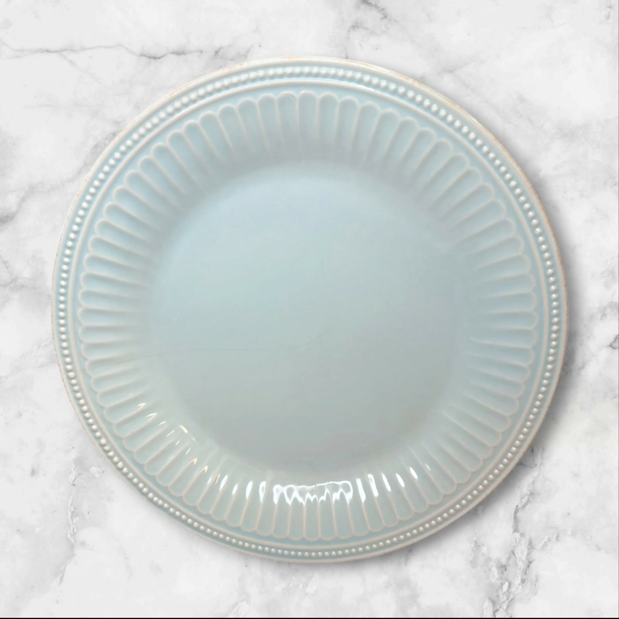 Lenox French Perle Groove Ice Blue Dinner Plates Set of 4 | Good Condition