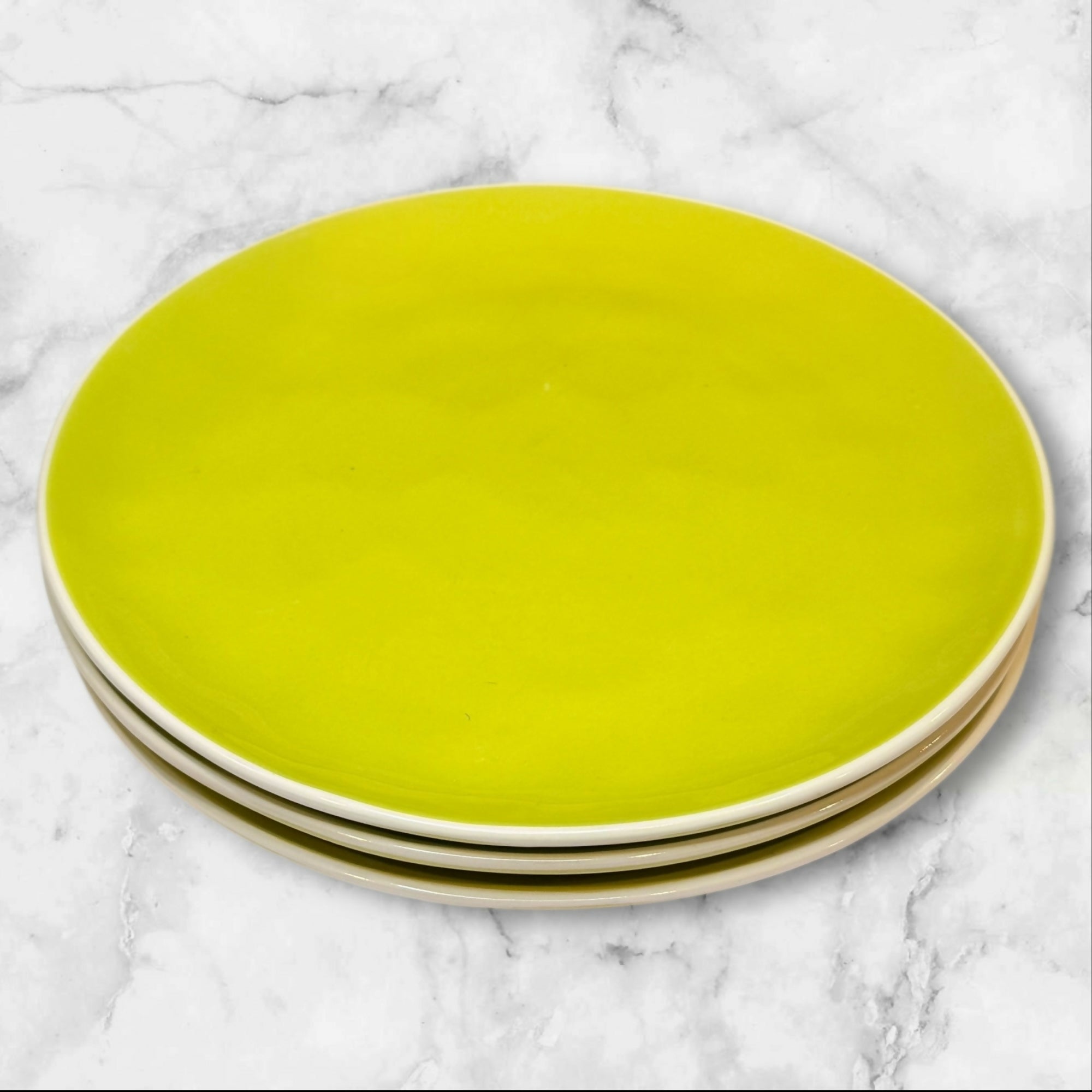 Maxwell & Williams Krinkle Green Dinner Plates | Set of 3 | Excellent Condition