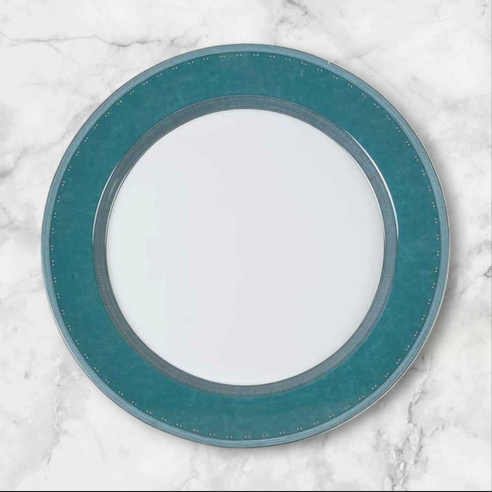 Dansk Gridworks Green 13” Chop Plates Round Platters | Set of 2 | Excellent