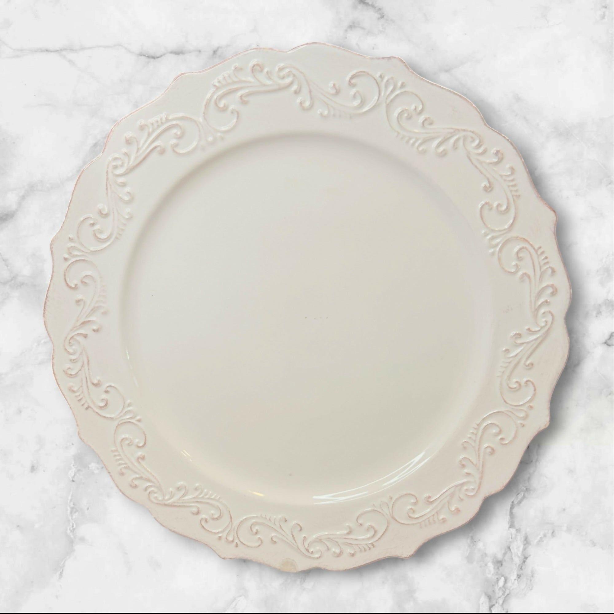 Pier 1 Antique Scroll Dinner Plates | Set of 6 | Good Condition