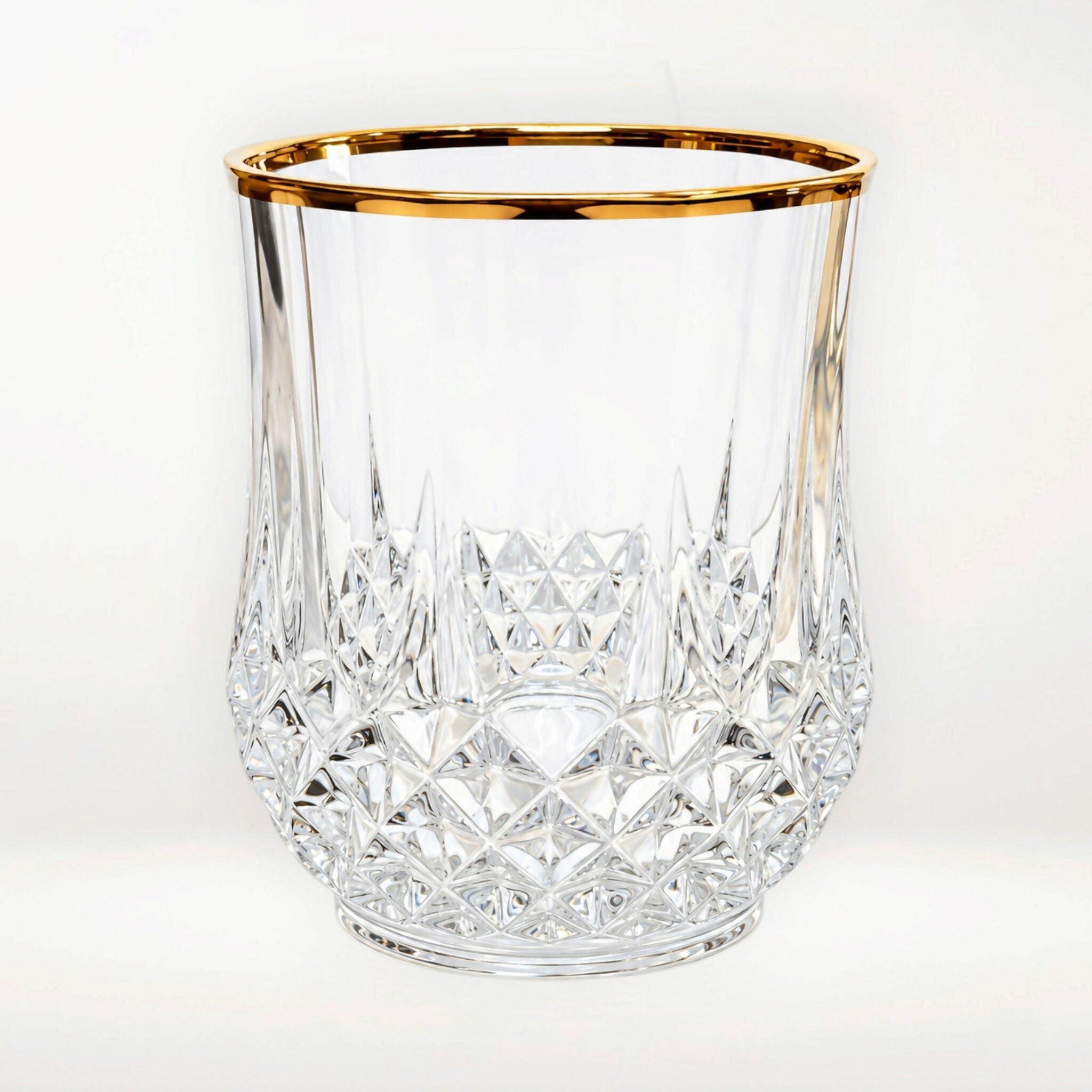 Cristal d’Arques Longchamp Gold Double Old Fashioned Glasses | Set of 4