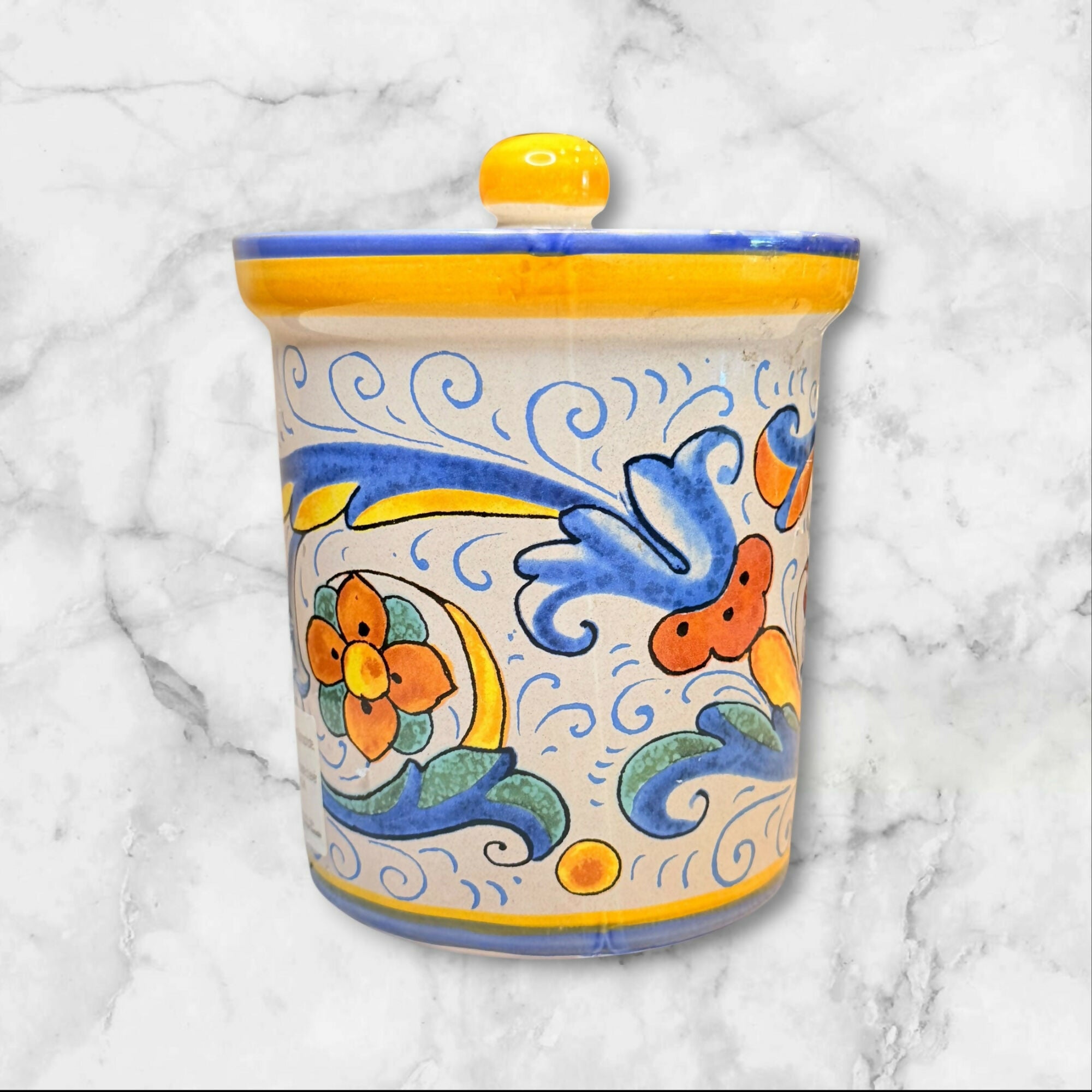 Ricco Deruta Hand Painted Italian Canister Jar | Excellent Condition