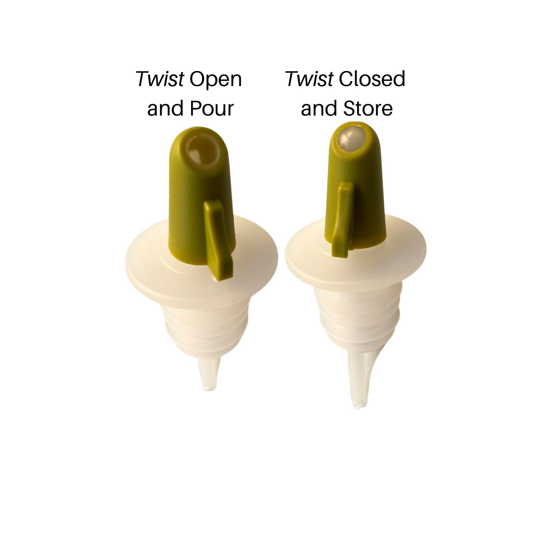 POURO Twist & Pour Resealable Bottle Pouring Spouts for Kitchen and Bar