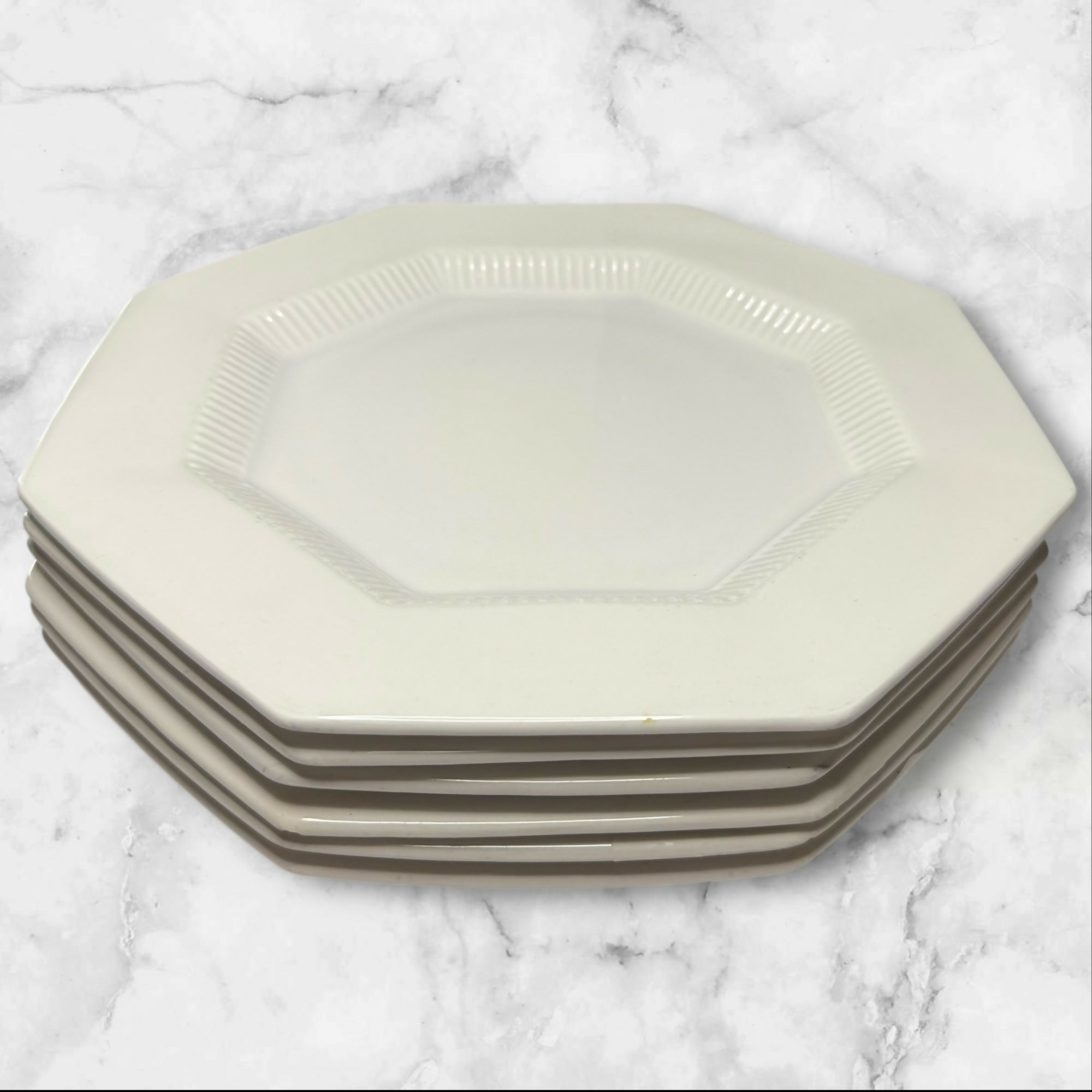 Independence White Ironstone Dinner Plates Japan | Set of 6 | Good Condition