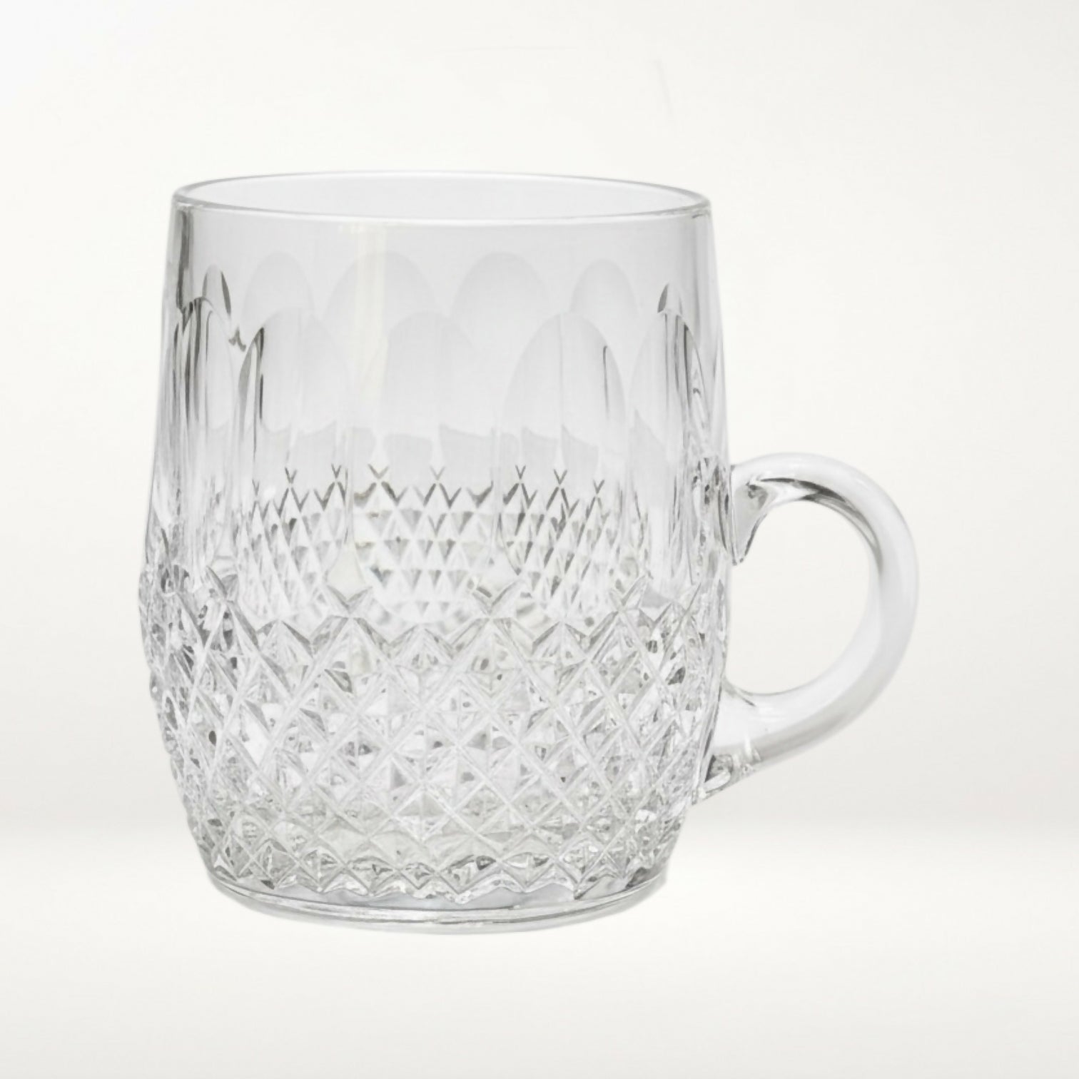 Irish Cut Crystal Colleen Style Mini Tankard Mugs | Set of 4 | Excellent Condition