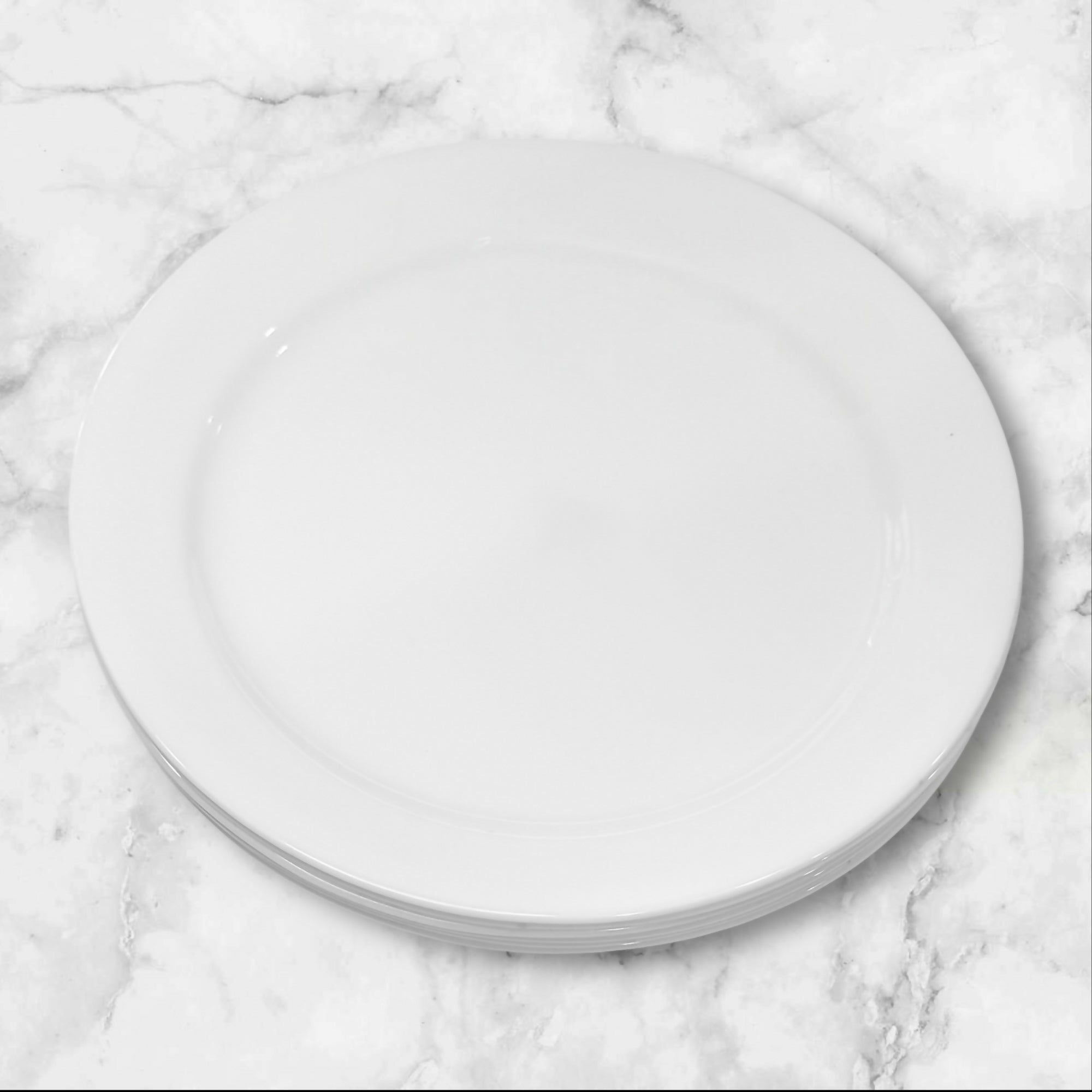 Corning Corelle White Narrow Rim Plates | Set of 7 | Gently Used