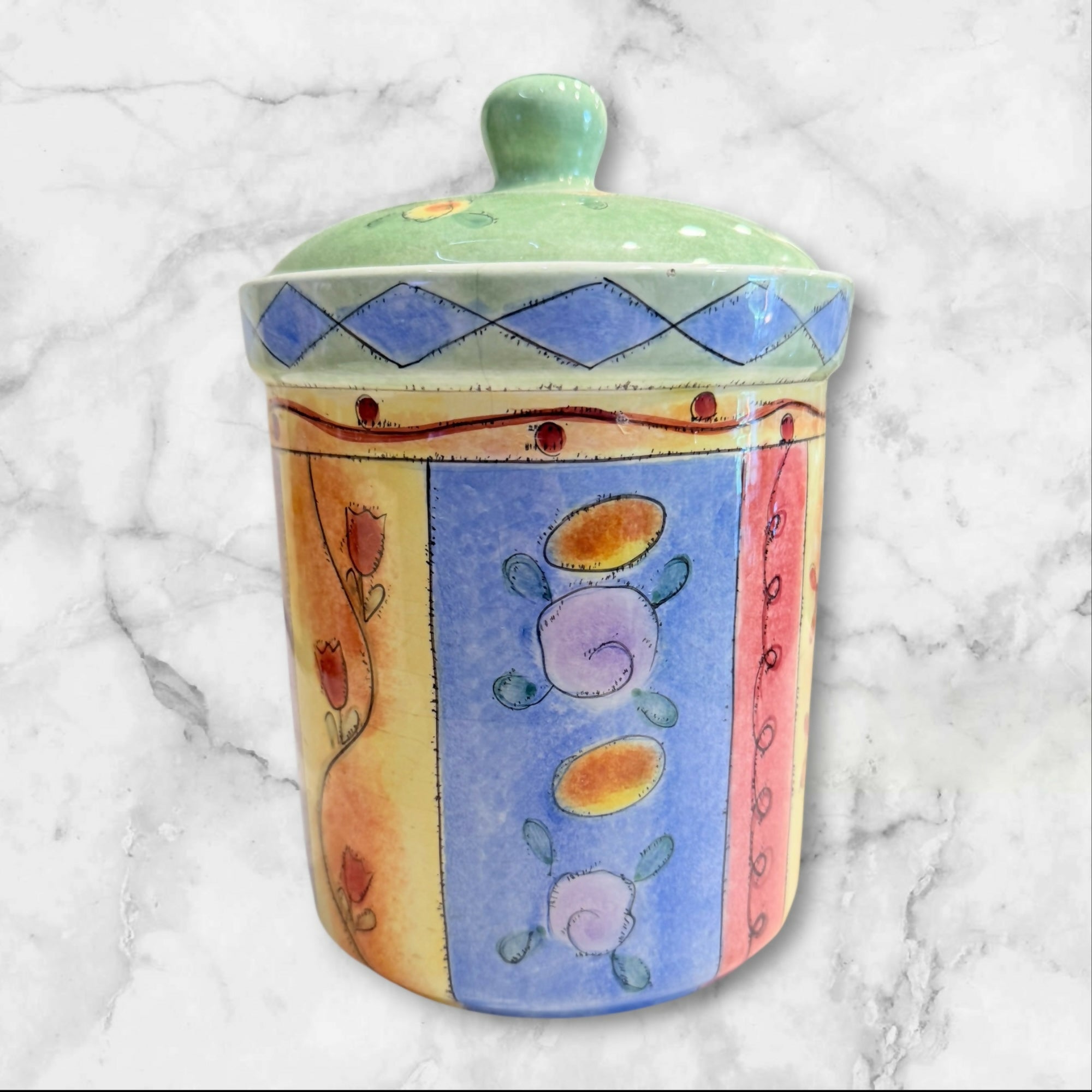 Sango Sweet Shoppe Canister w Lid | Hand Painted | Good Condition