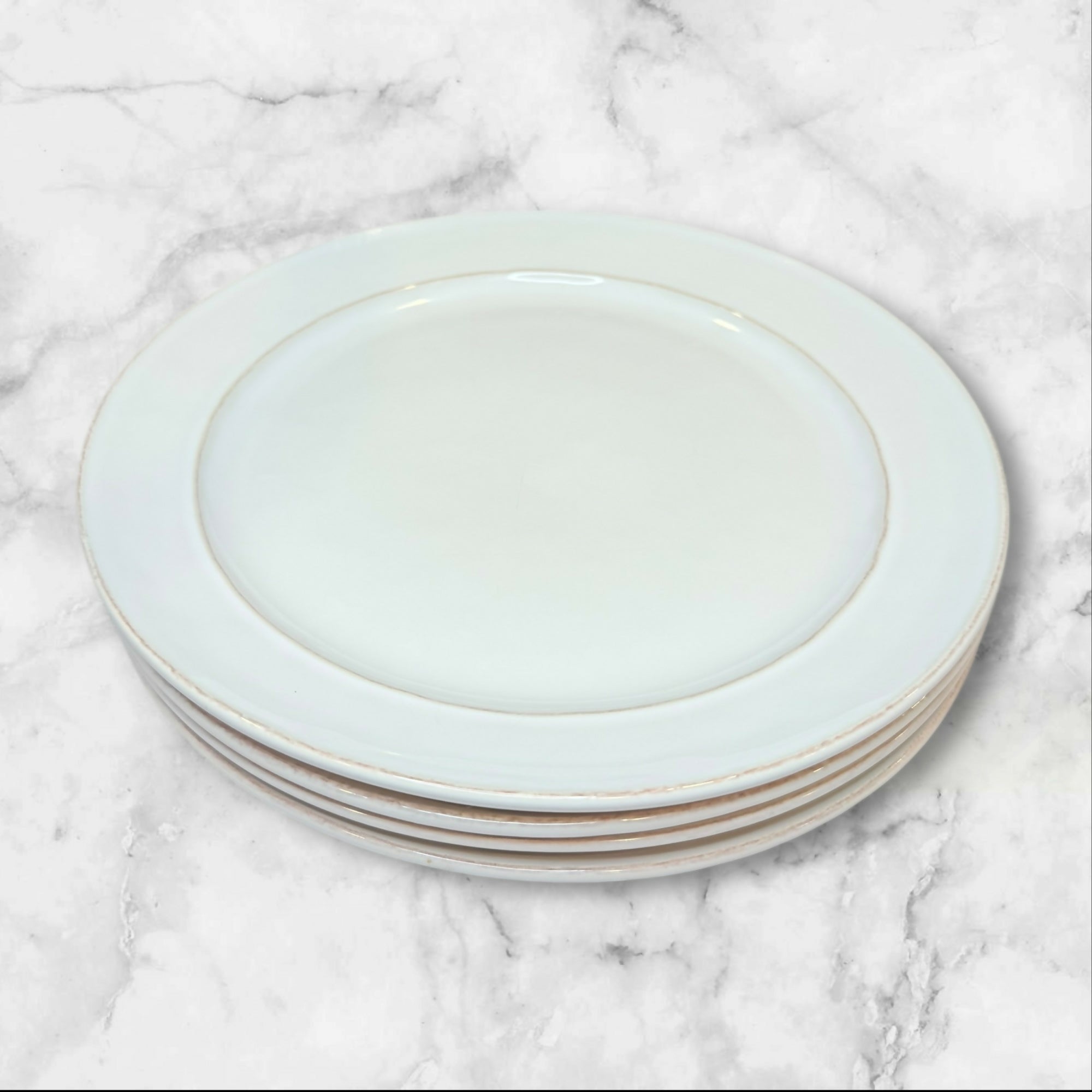 Pottery Barn Cambria White Dinner Plates | Set of 4 | Great Condition