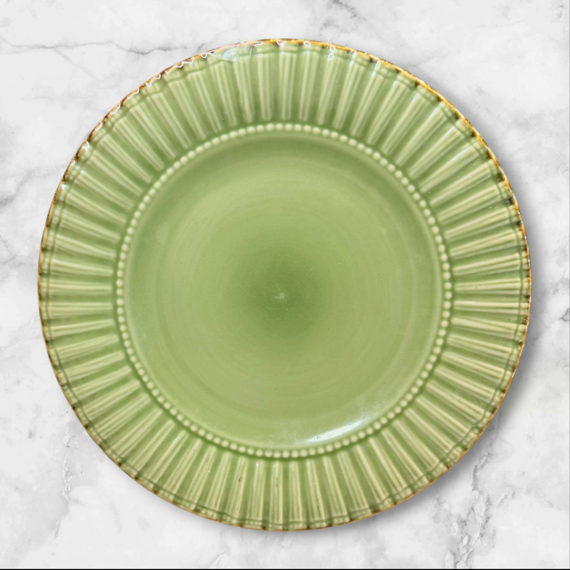 Thomson Pottery Maison Green Dinner Plates | Set of 4 | Gently Used
