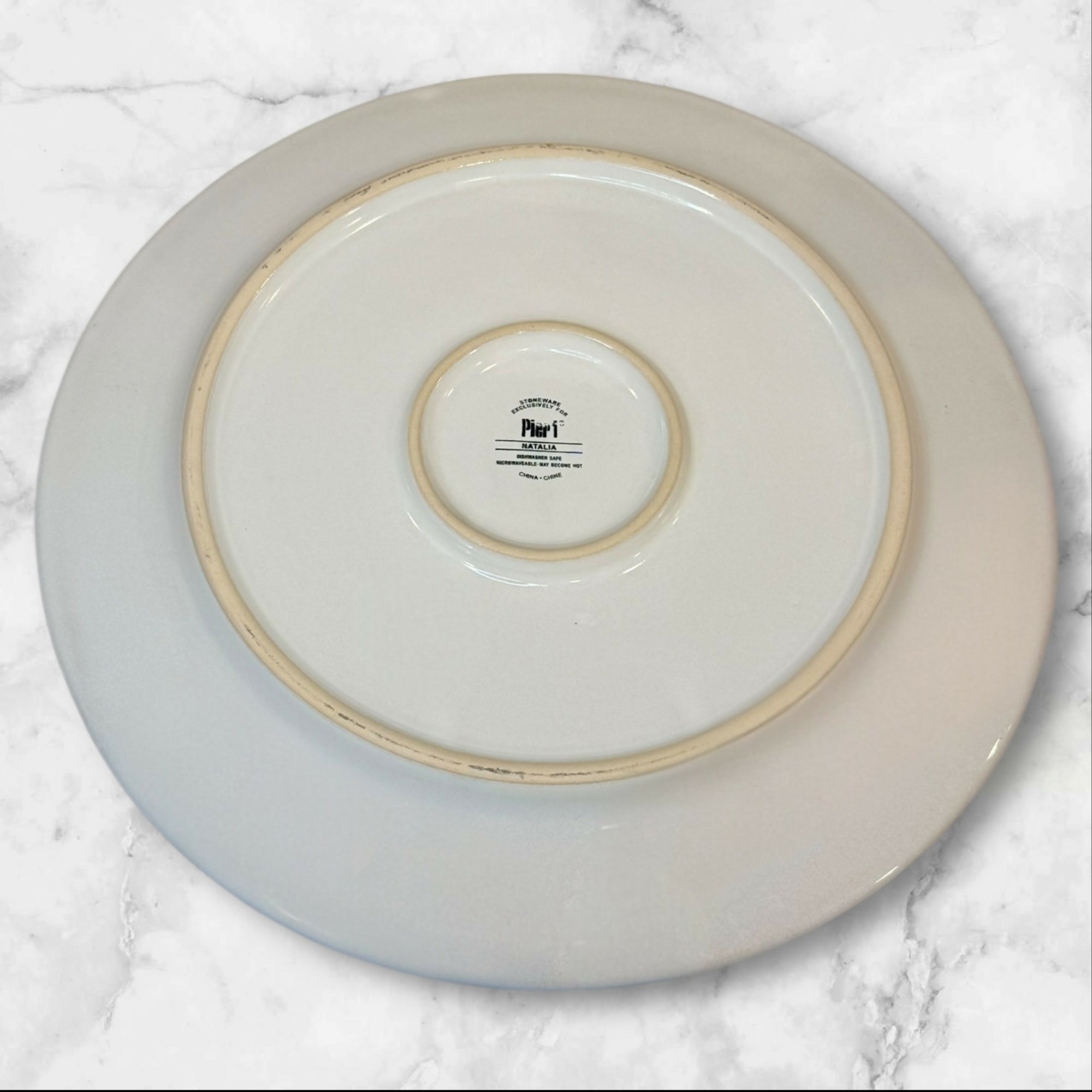Pier 1 Natalia White Chop Plates Platter | Set of 4 | Excellent Condition