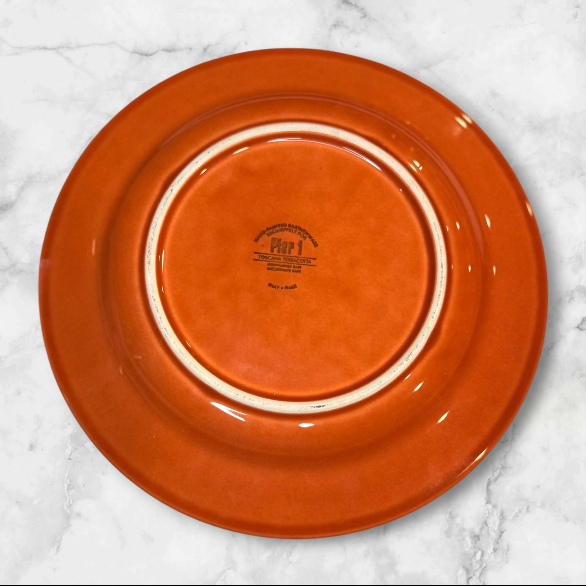 Pier 1 Toscana Terracotta Dinner Plates Made in Italy | Set of 4 | Good Condition
