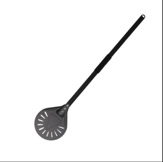 Anygleam Pizza Shovel 98cm Dark Grey for Perforated Peel with Metal Handle Oven Turning Baking Accessory