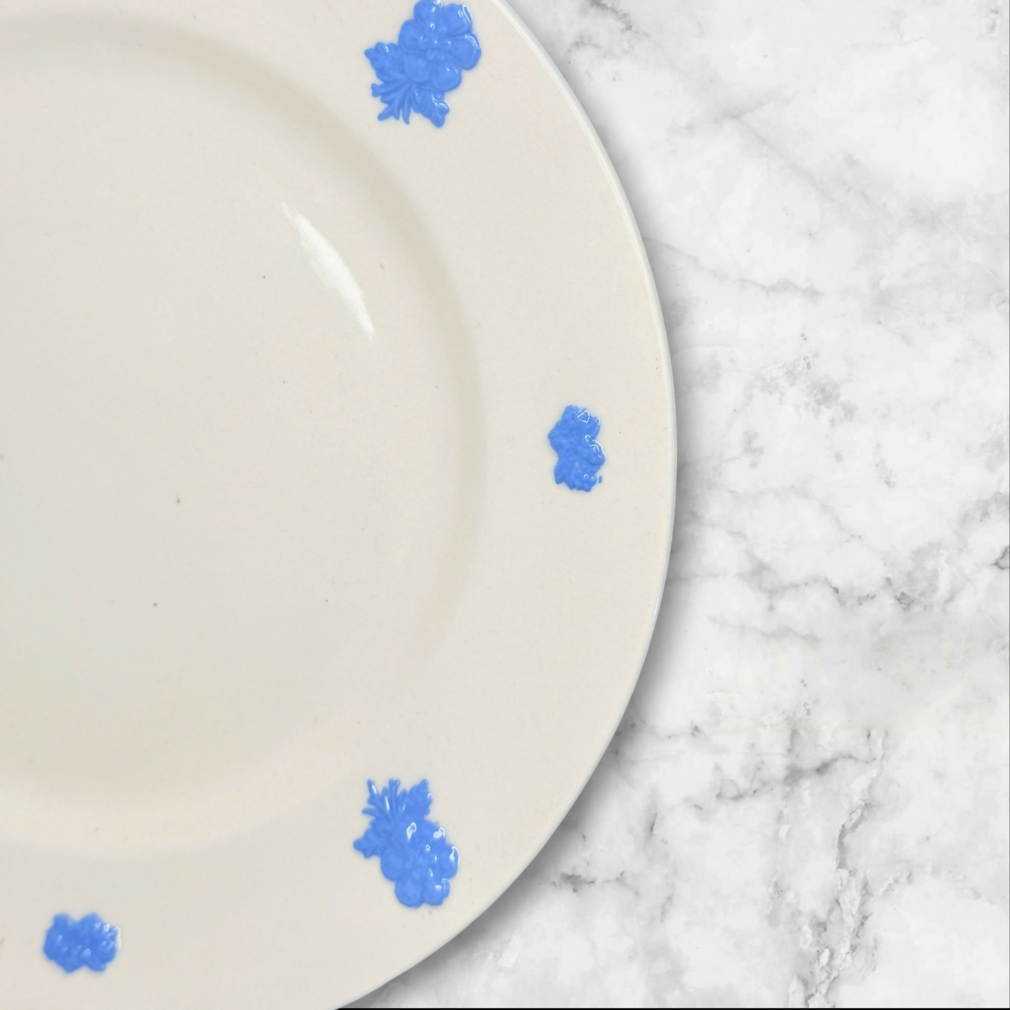 Adams Victorian Ware Blue Floral Salad Plates Set of 4 | Great Condition