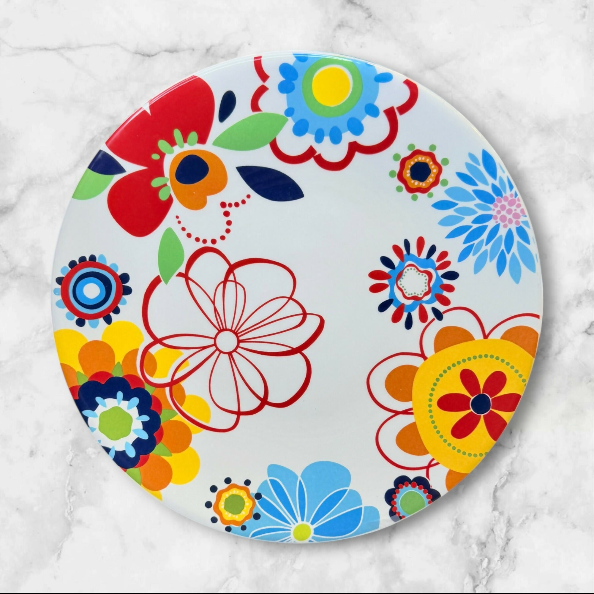 Pier 1 Imports Pier 1 Retro Flower Dinner Plates | Set of 3 | Excellent Condition