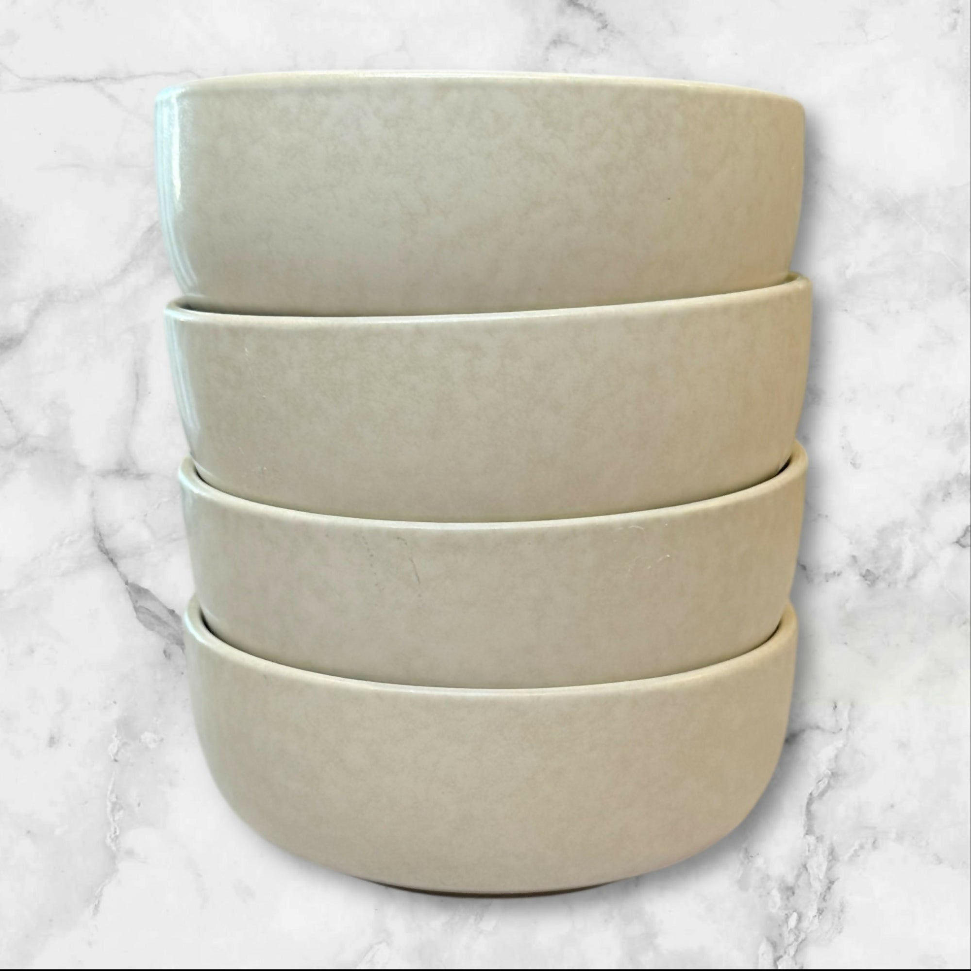 Famiware Speckled Stoneware Cereal Soup Bowls | Set of 4 | Excellent Condition