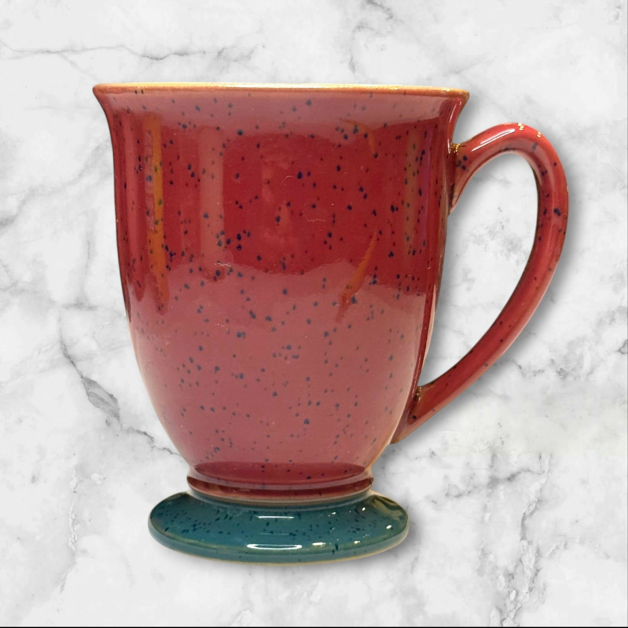 Denby Pottery Speckled Stoneware Pedestal Mugs | Set of 3 | Excellent Condition