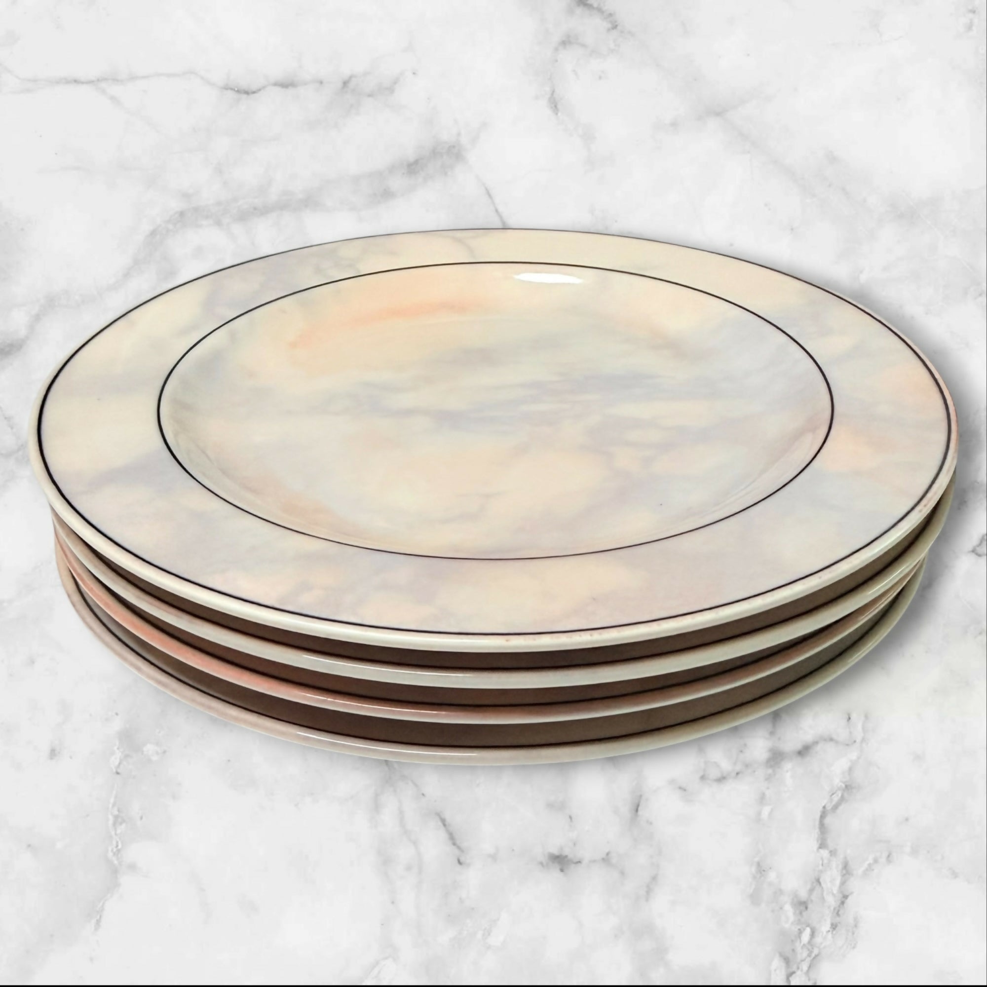 Studio Nova Neopolitan Opal Salad Plates Set of 4 | Excellent Used Condition