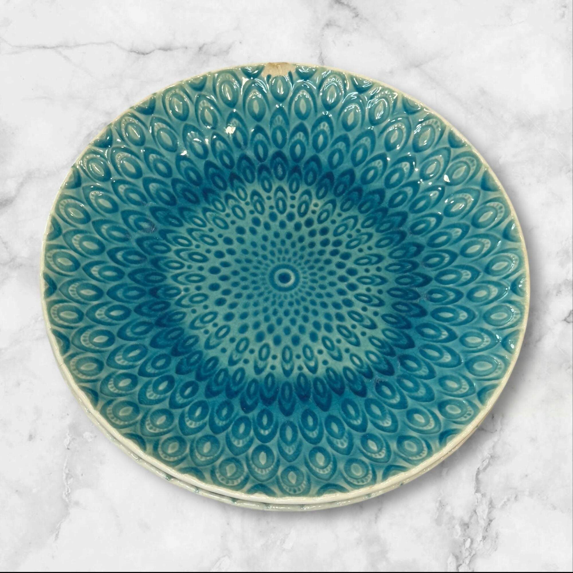 Roscher & Co Peacock Dinner Plates | Set of 2 | Good Condition