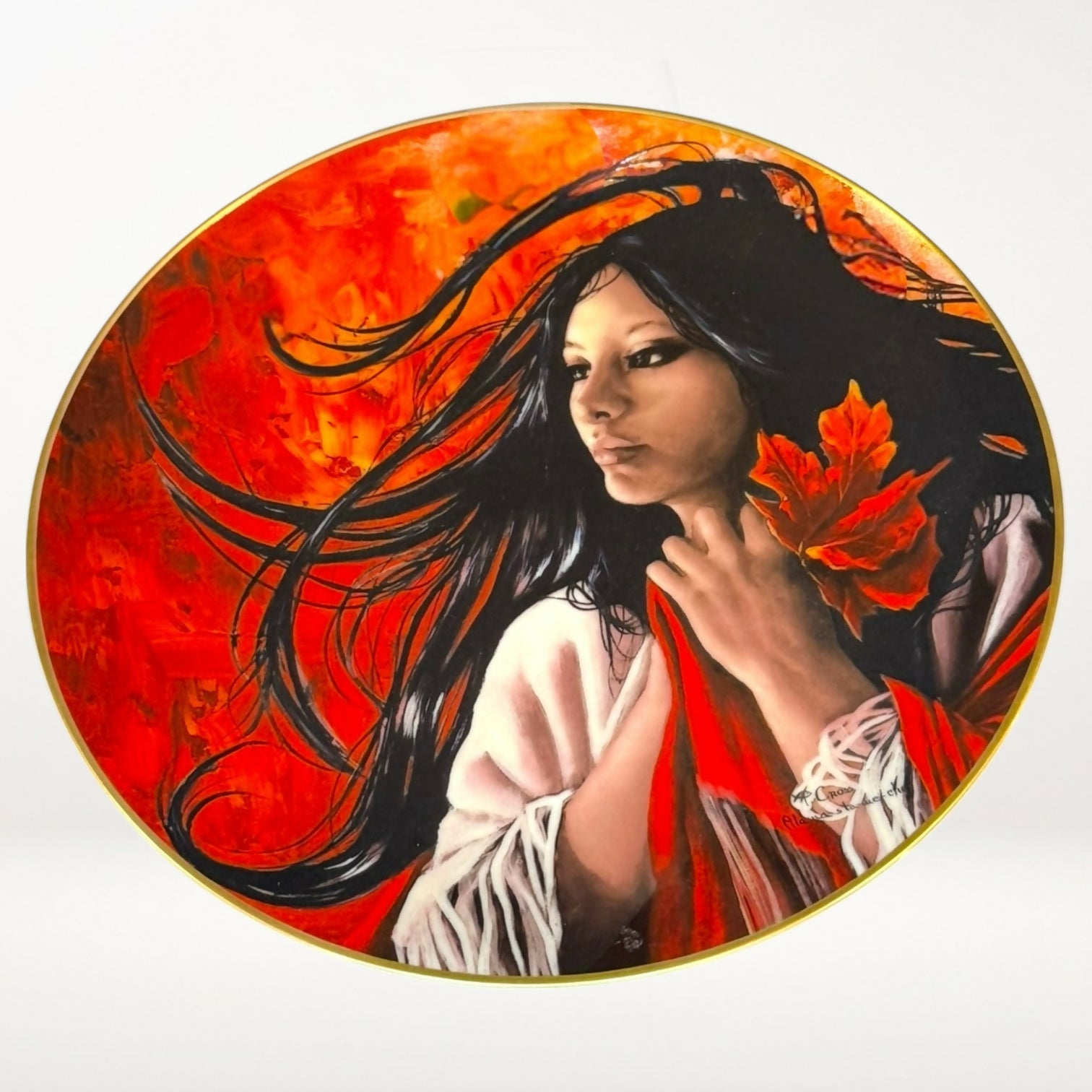 Crown Puritan Autumn’s Prayer of Thanksgiving Plate | Penni Anne Cross | Exc Condition