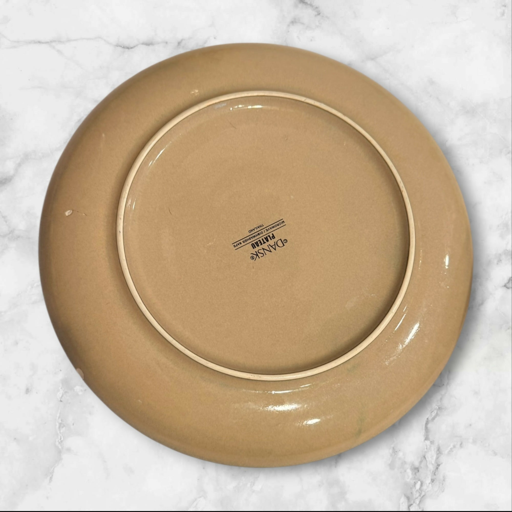 Dansk Plateau Khaki Dinner Plates Set of 4 Stoneware Replacement Pieces