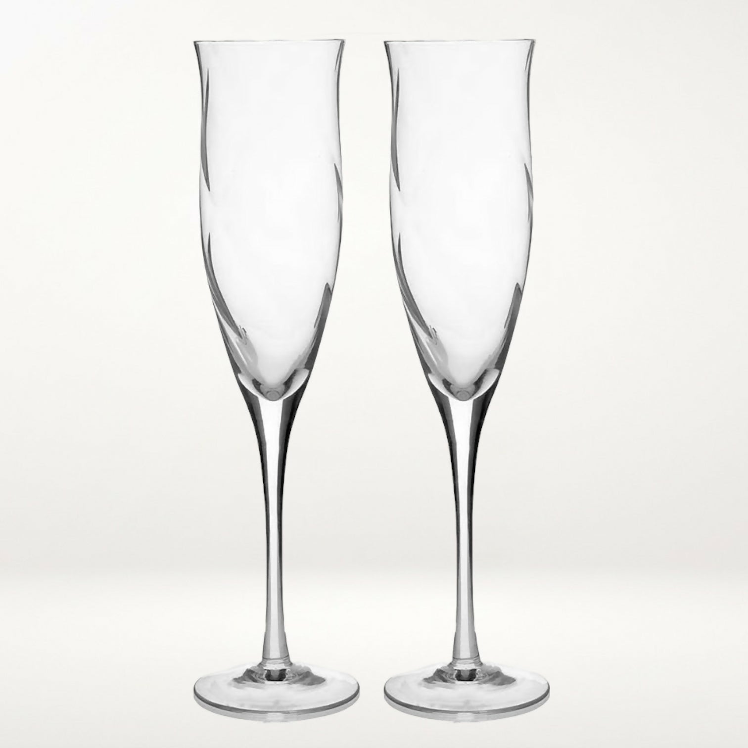 Noritake Royal Pierpont-Clear Champagne Flutes | Set of 2 | Excellent Condition