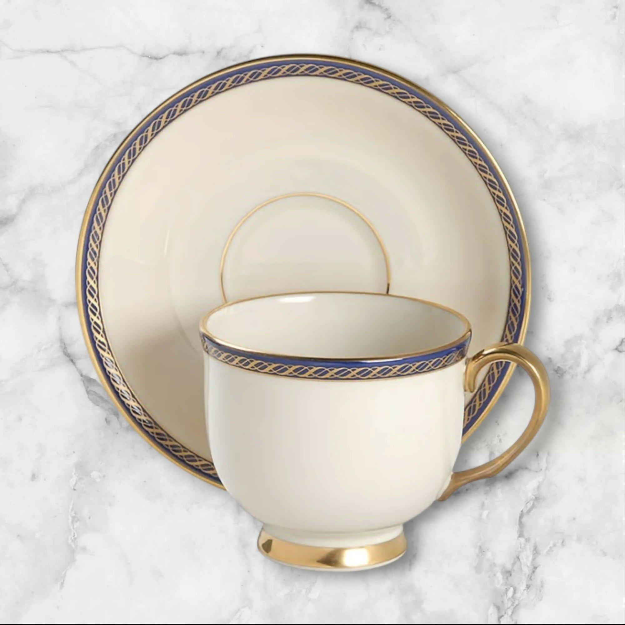 Lenox Hamilton Tea Service Pieces 4 Pc Set | Cup Saucer Sugar Bowl Excellent