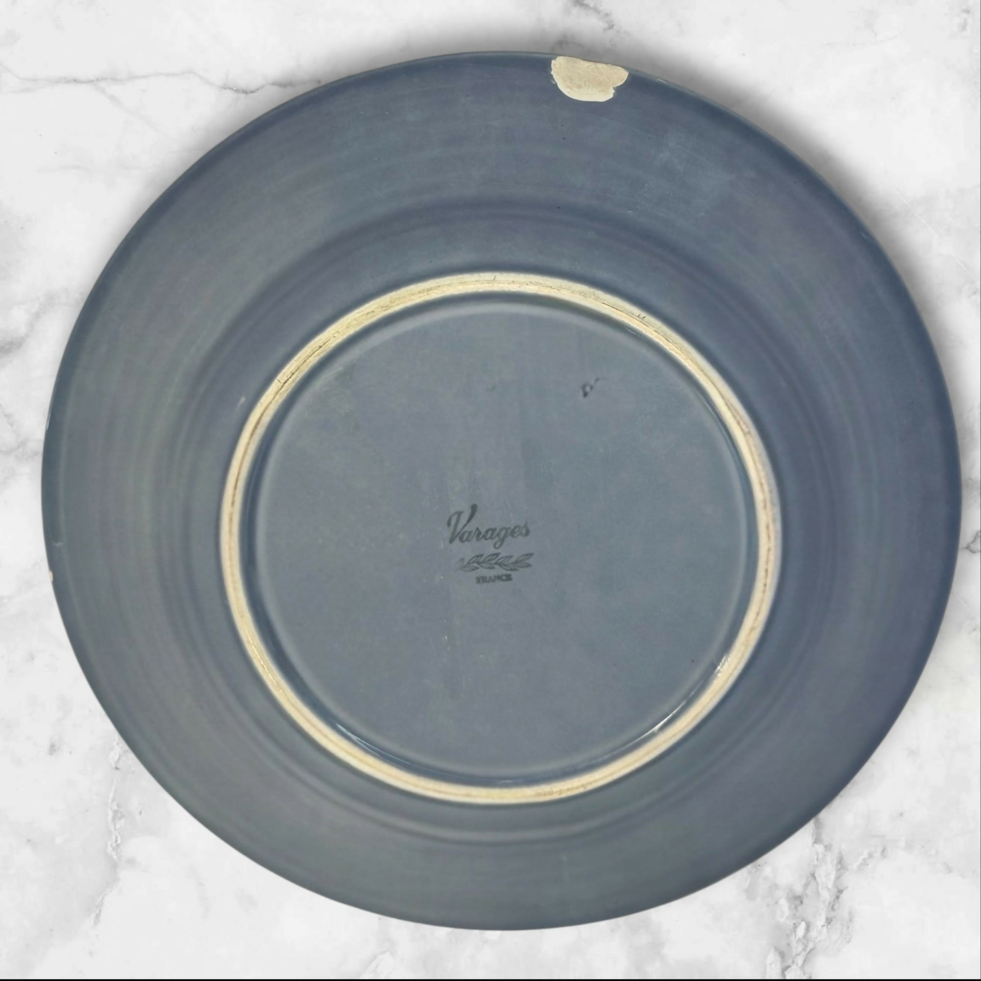 Vintage Varages France Dinner Plates | Set of 4 | Blue | Good Condition