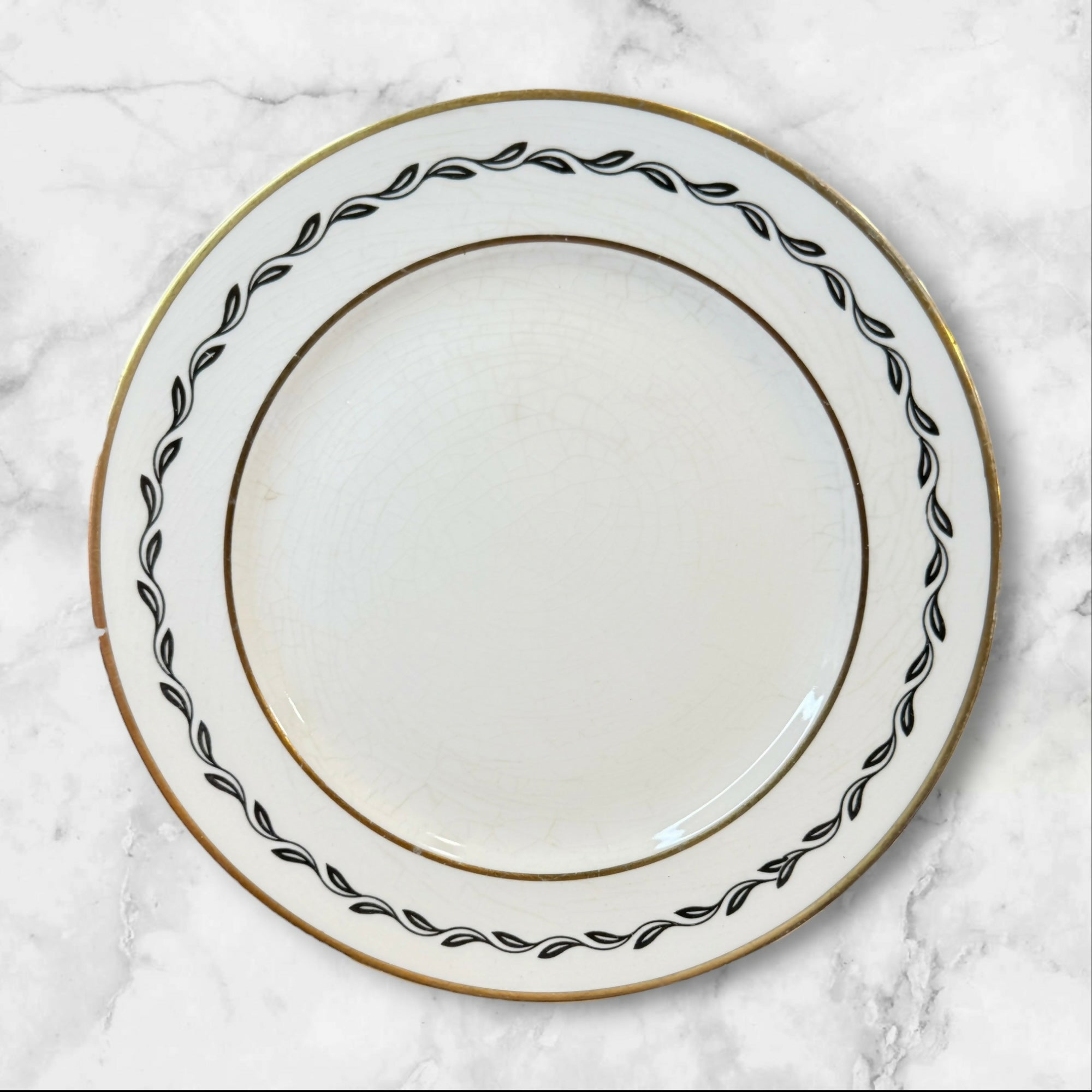Pope Gosser Coin Gold Dinner Plates Set of 7 Vintage China Gently Used