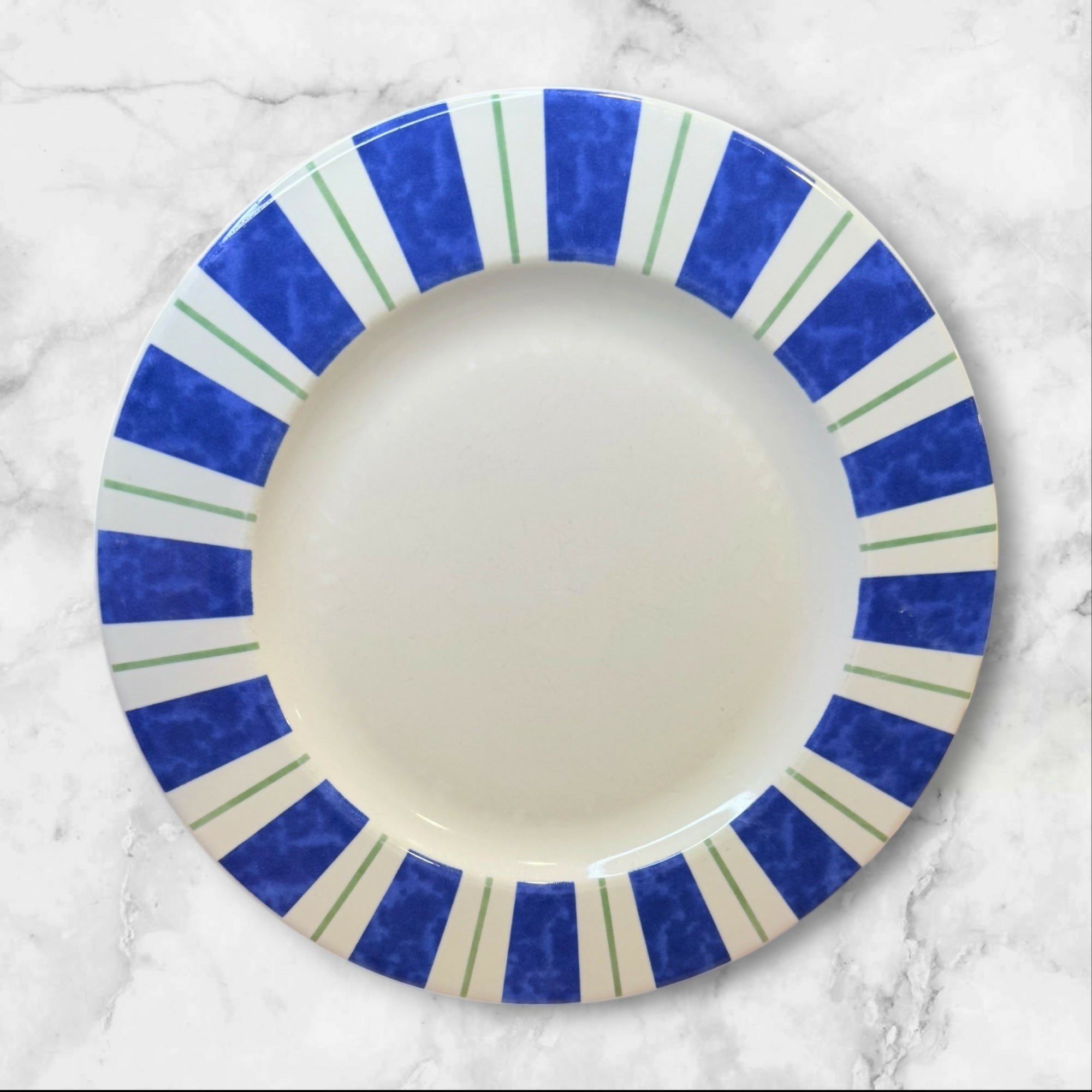 Pfaltzgraff Wyngate Stripe Dinner Plates Set of 4 Stoneware Gently Used