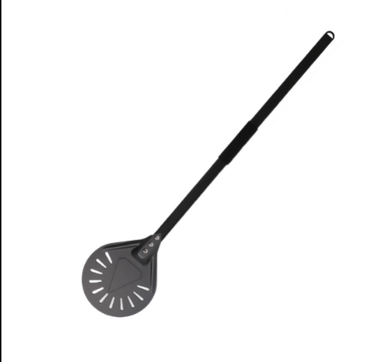 Anygleam Pizza Shovel 110cm Dark Grey for Perforated Peel with Metal Handle Oven Turning Baking Accessory