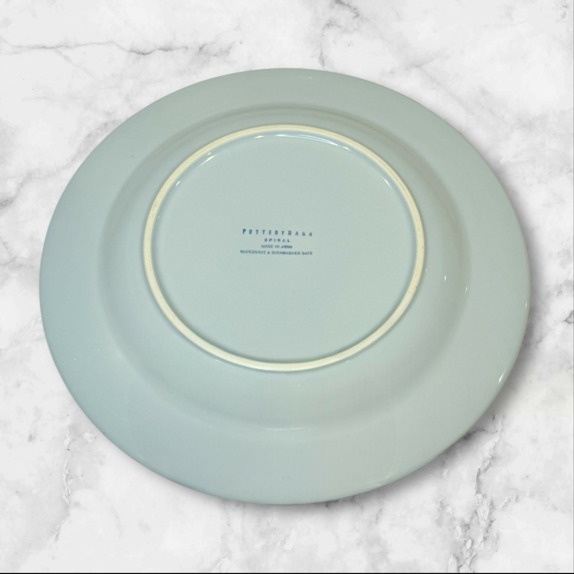Pottery Barn Spiral Light Blue Dinner Plates | Set of 2 | Excellent Condition X