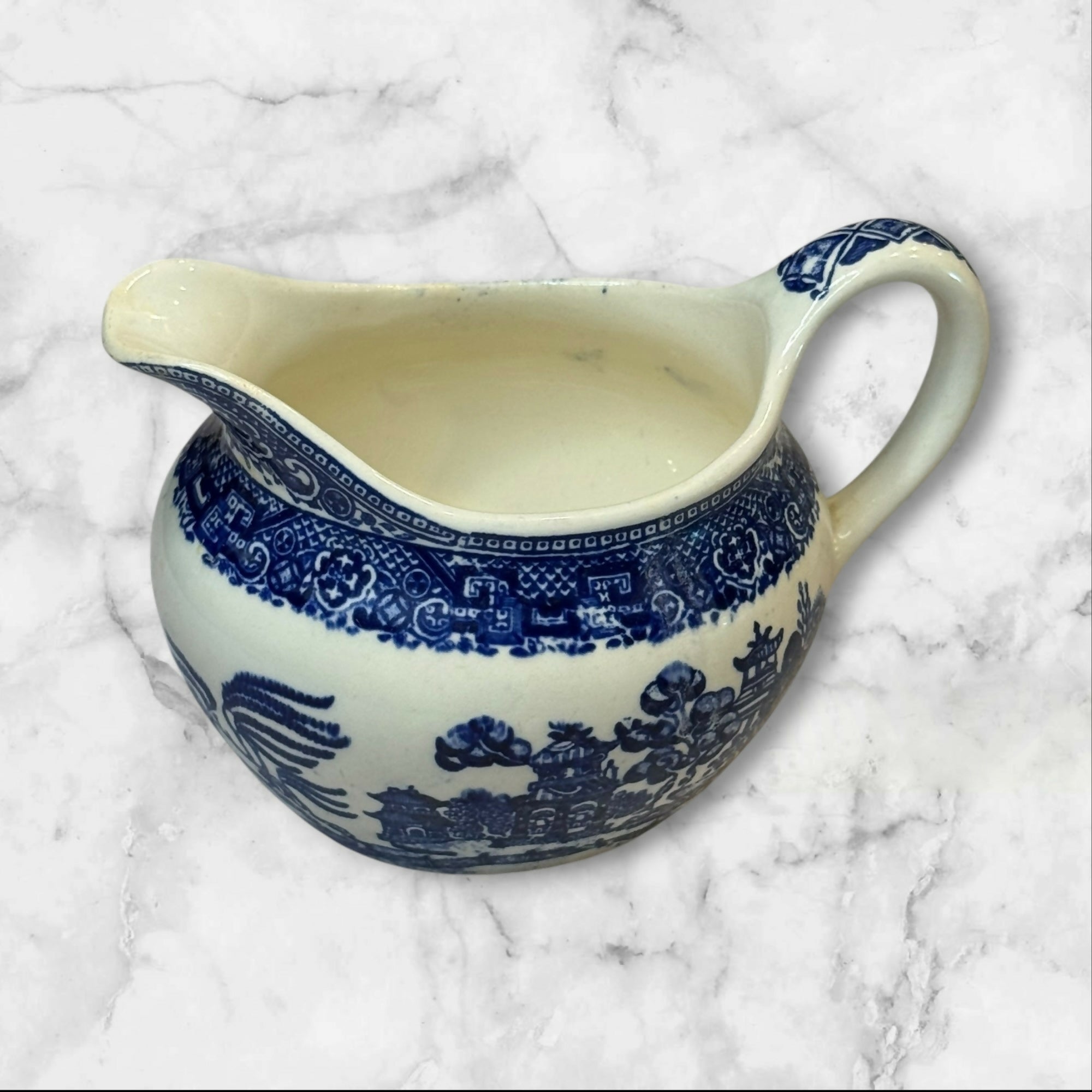 Blue Willow Porcelain Gravy Boat Sauce Server | Single | Gently Used