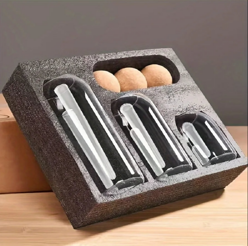 Anygleam Condiments Container 3Pcs Glass Jar Storage With Cork Ball Lids Canister