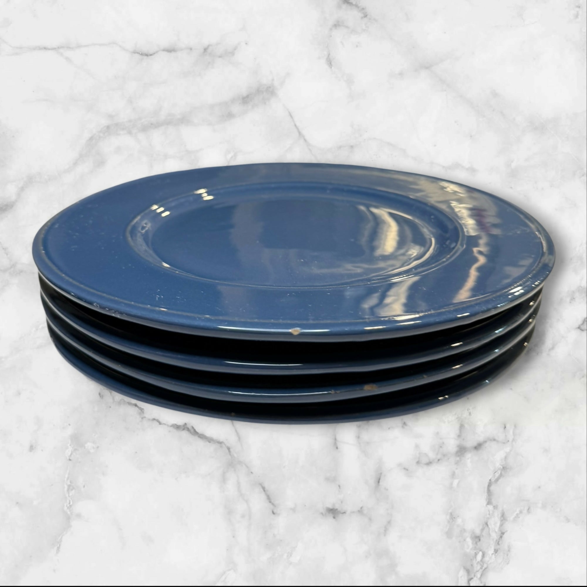 Sur La Table Italian Blue Dinner Plates Set of 4 | Made in Italy | Good Condition