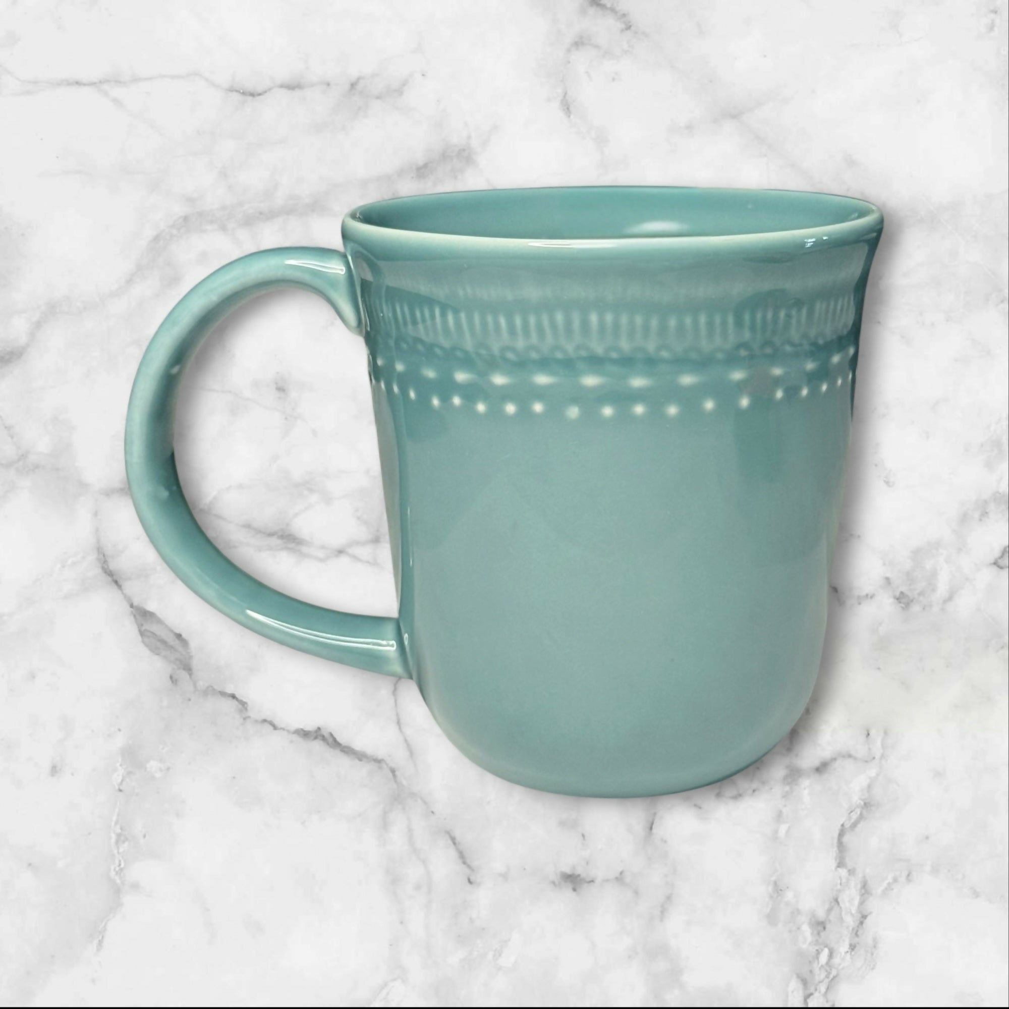 Matceramica Aqua Green Stoneware Mugs Set of 2 | Portugal | Excellent