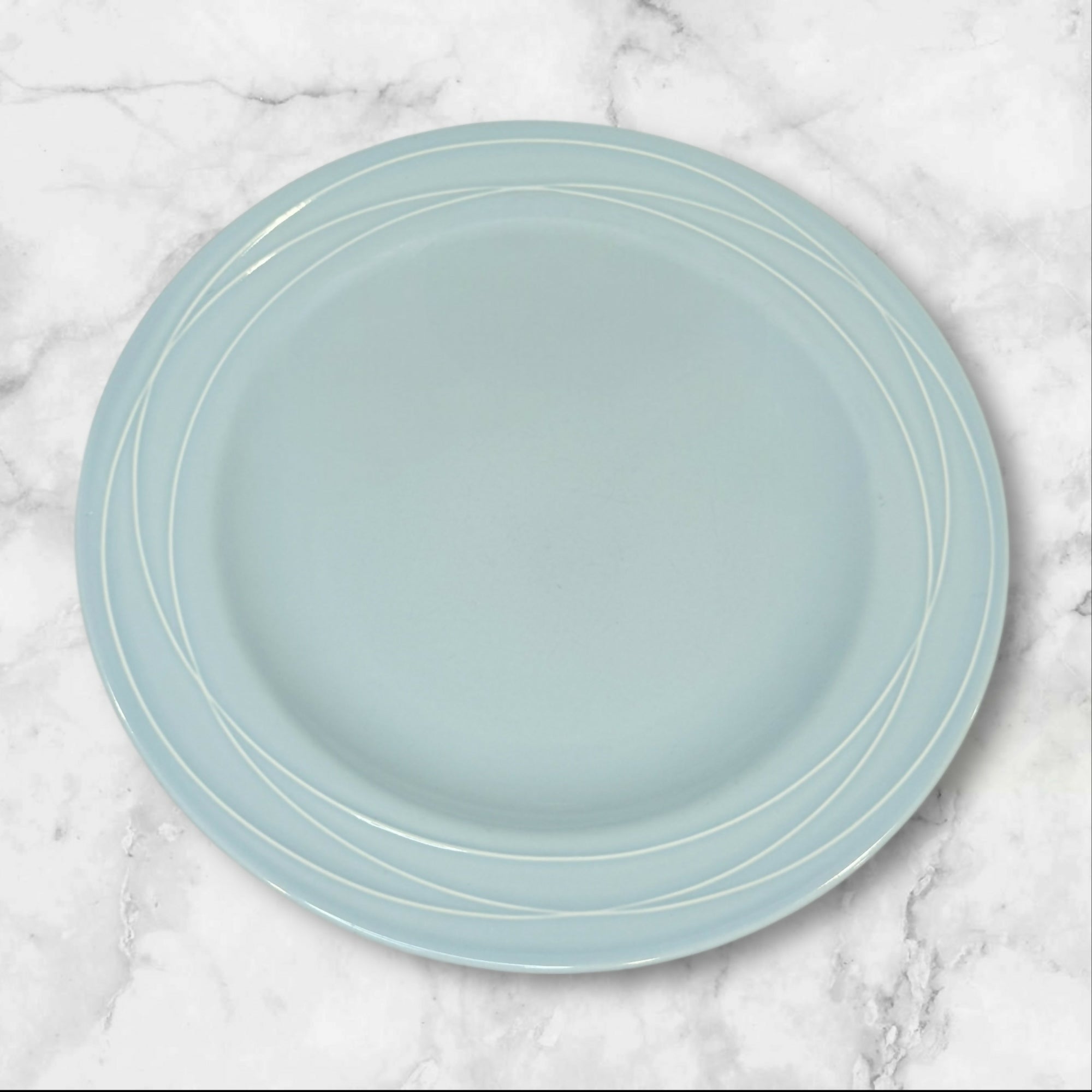 Pottery Barn Spiral Light Blue Dinner Plates | Set of 2 | Excellent Condition X