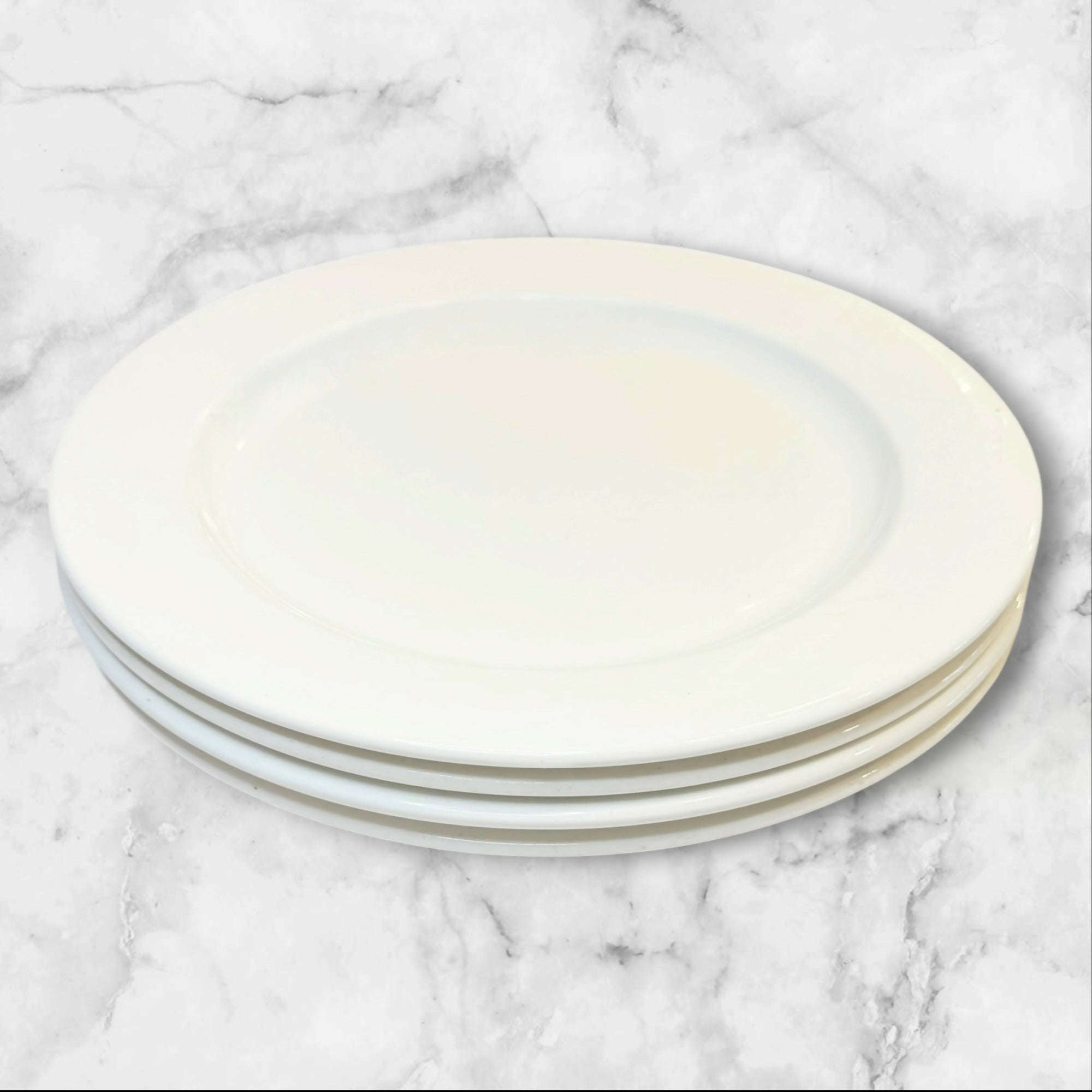 Steelite International England White Dinner Plates | Set of 4 | Good Condition