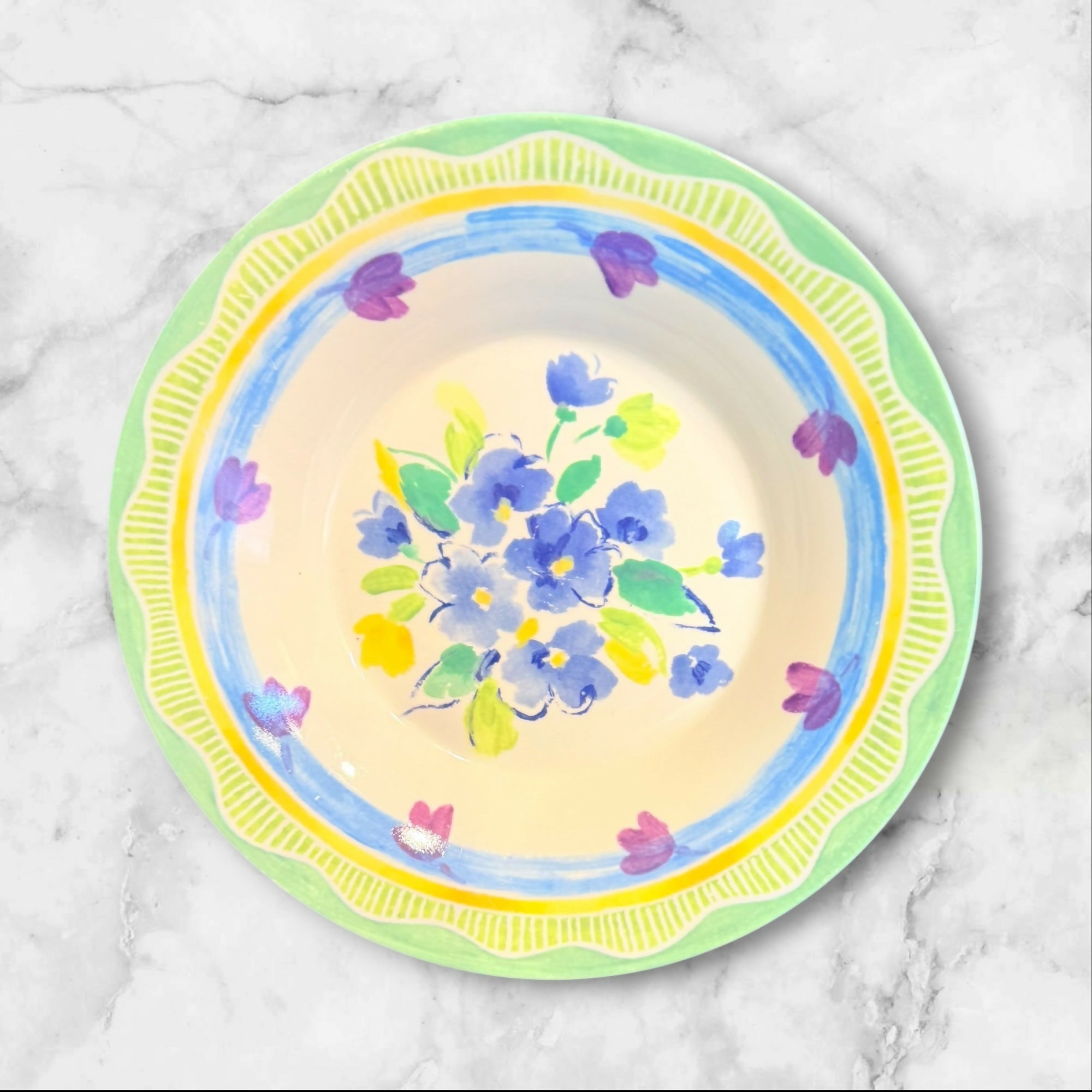International Summer Wind Rim Soup Bowls | Set of 4 | Great Condition